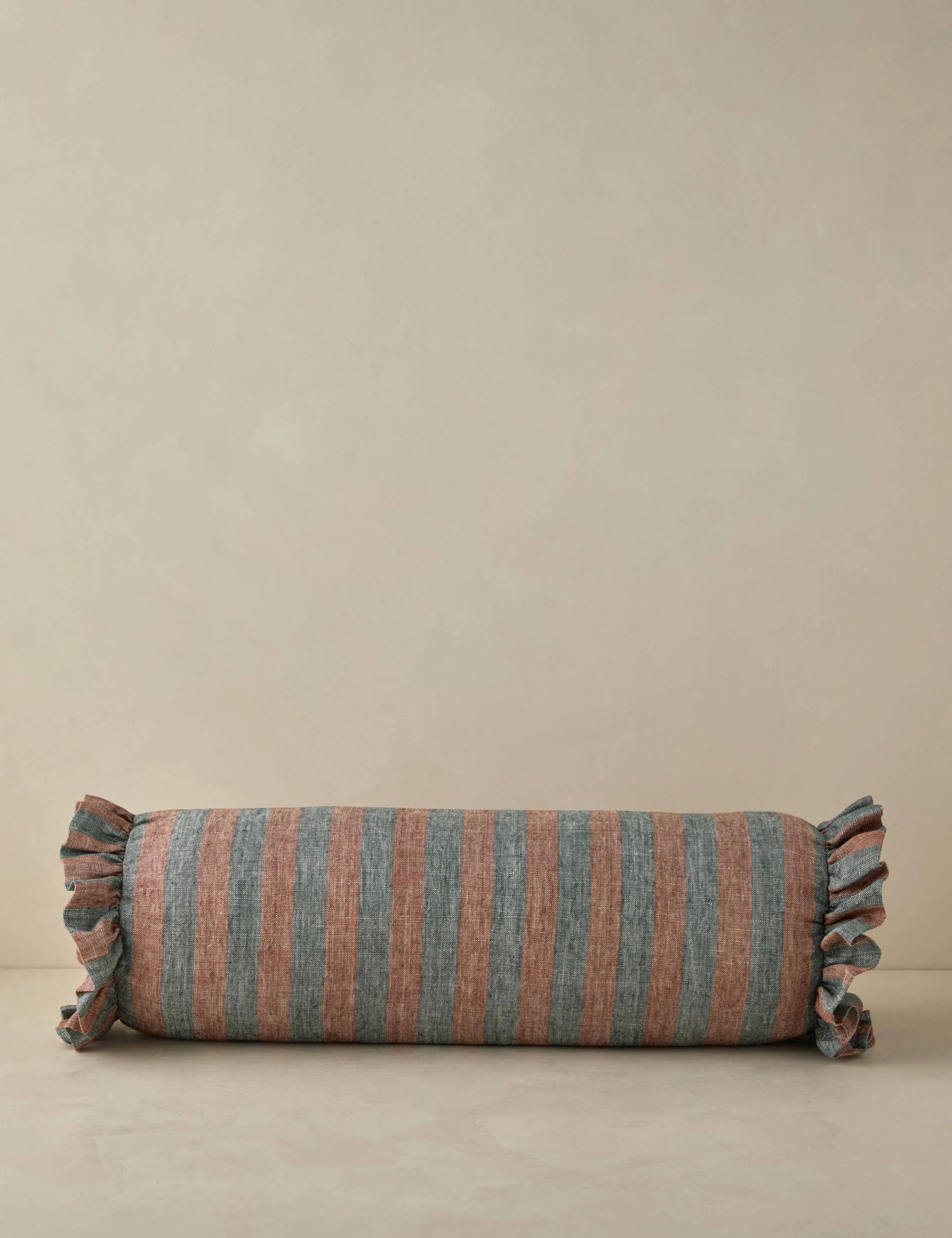 Amaroso Linen Ruffle Bolster Pillow - Image 15