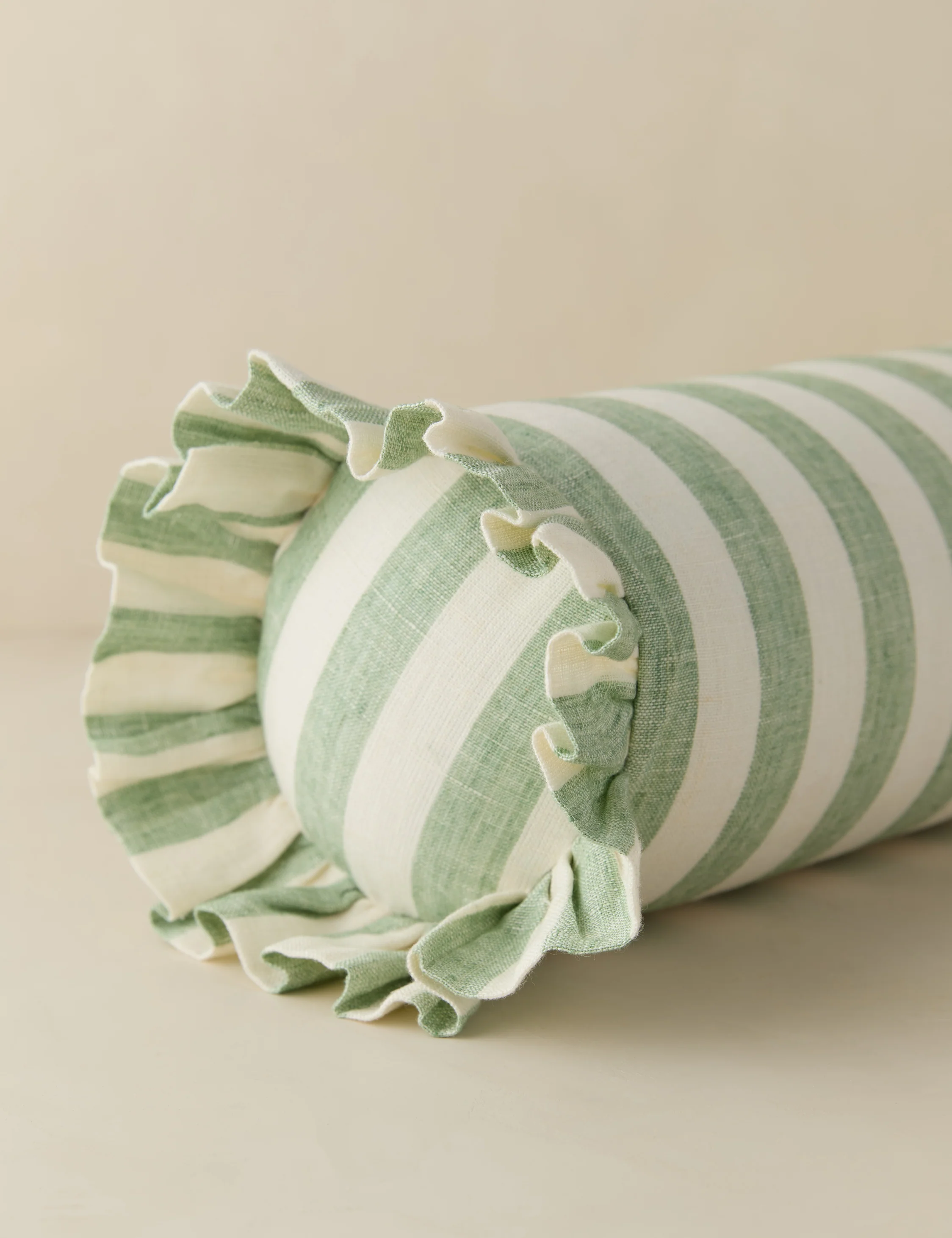Amaroso Linen Ruffle Bolster Pillow - Image 21
