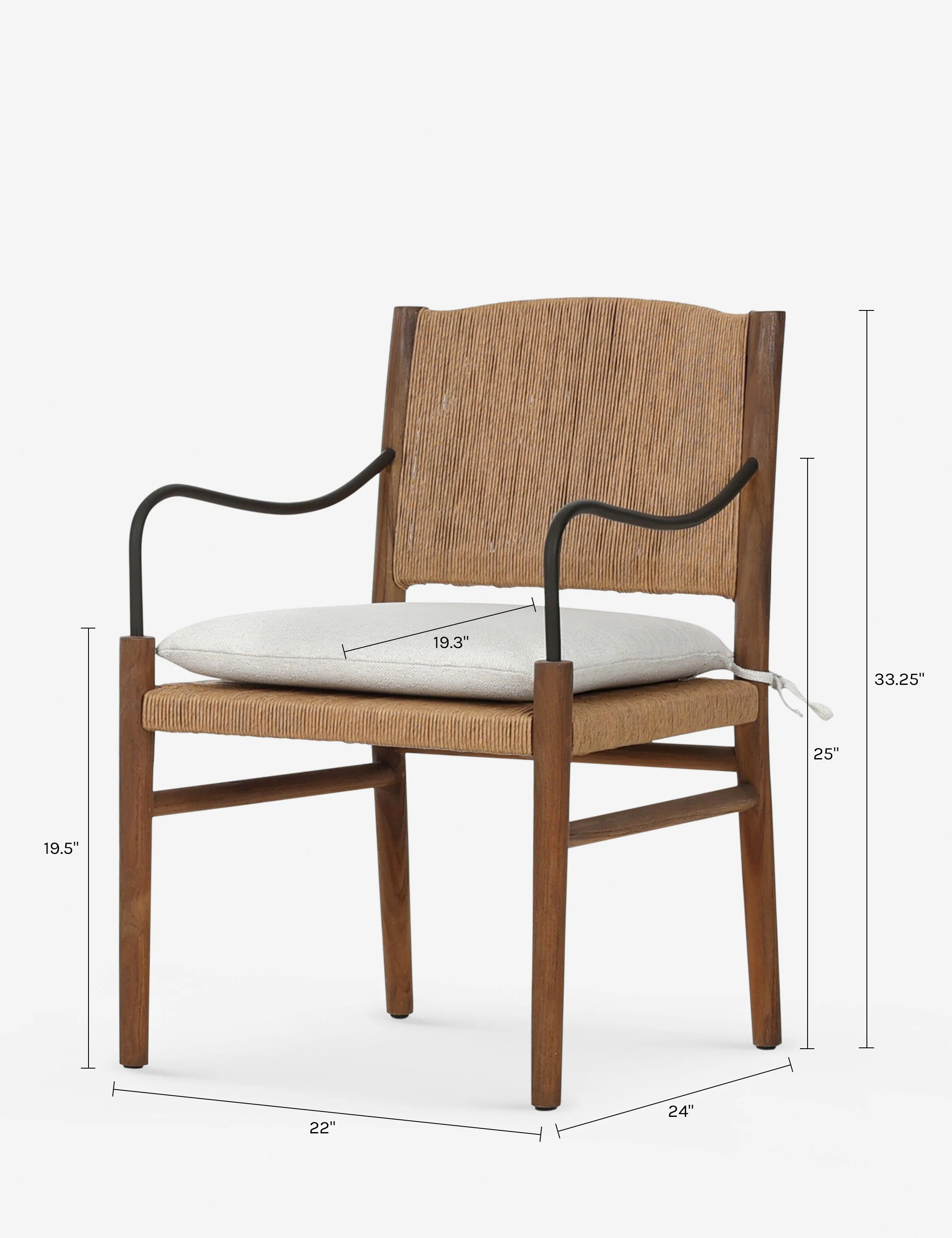 Andover Outdoor Dining Chair by Amber Lewis x Four Hands - Image 7