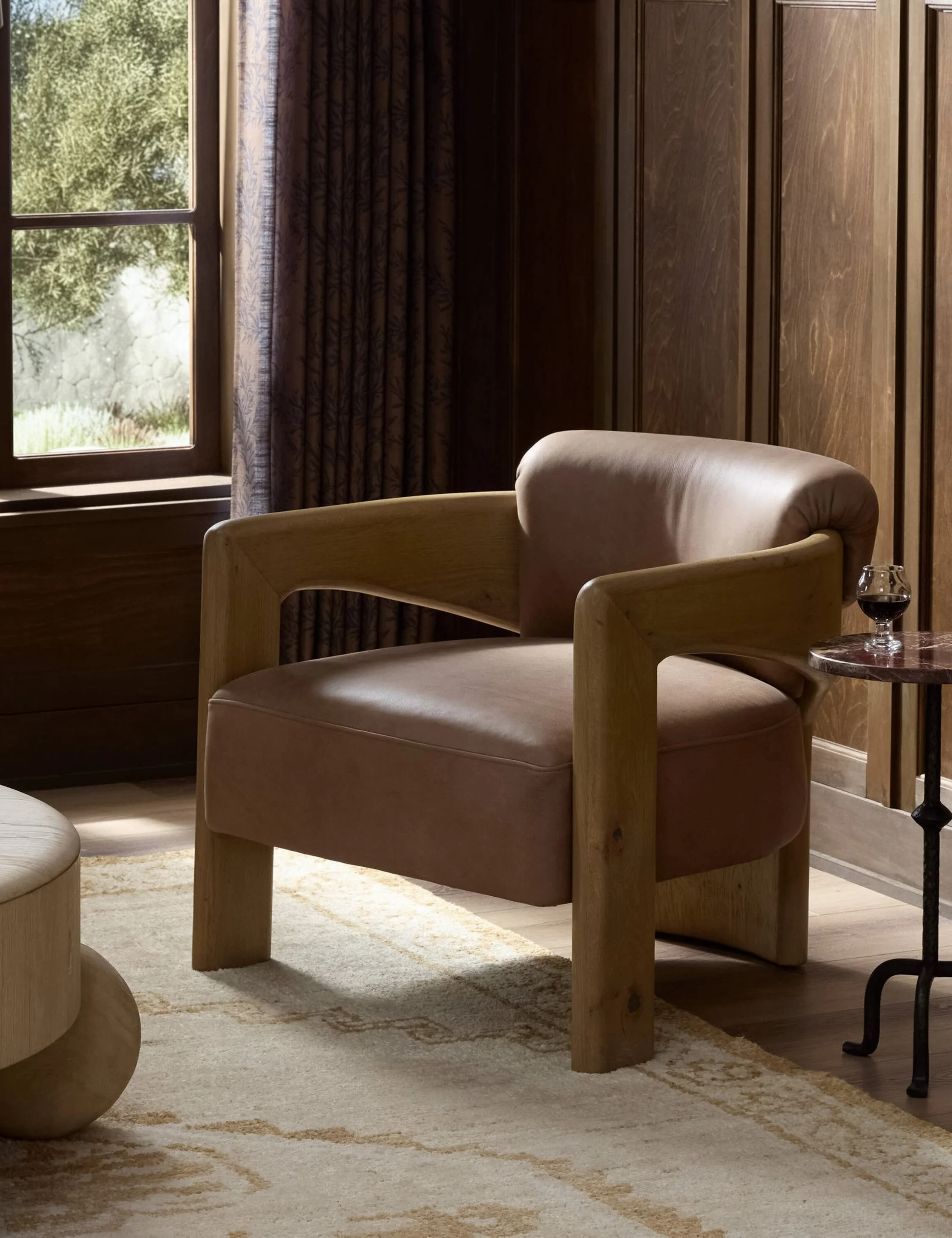 Bazin Leather Accent Chair - Image 3