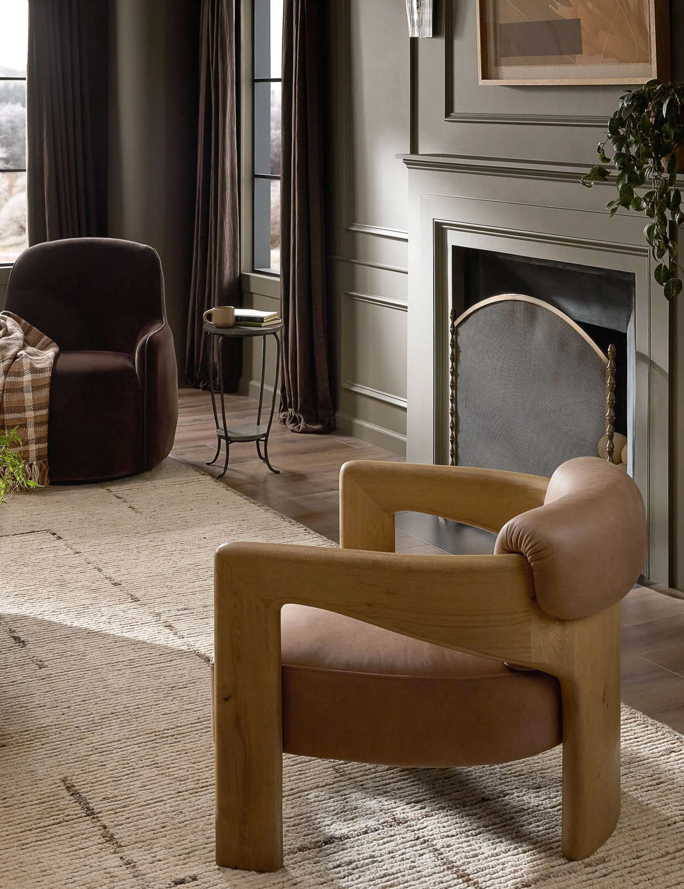 Bazin Leather Accent Chair - Image 4