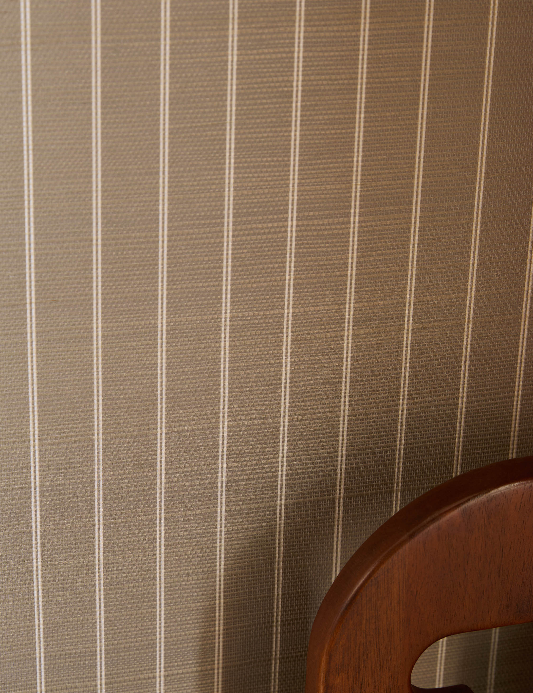 Carnegie Stripe Grasscloth Wallpaper - Image 3