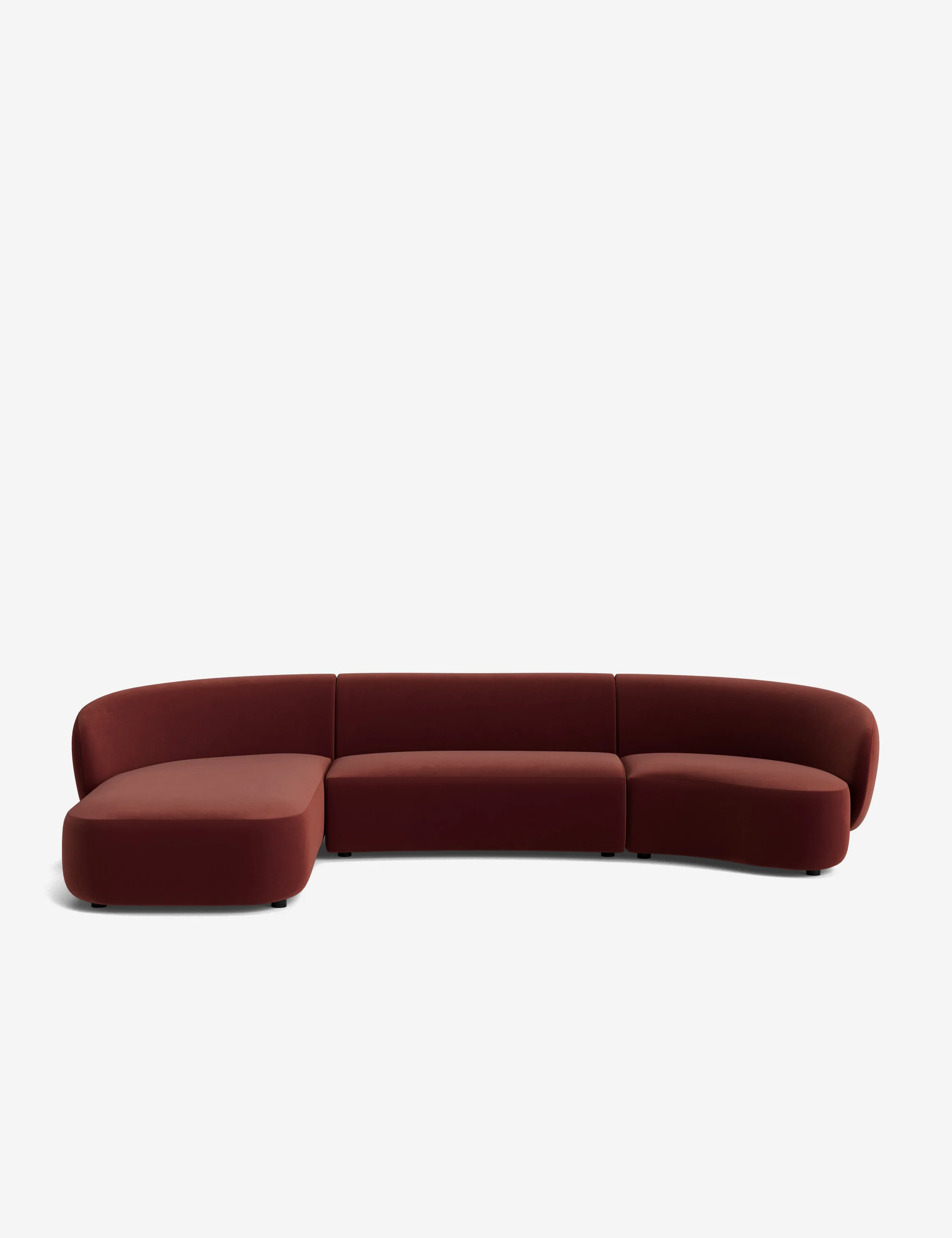 Claret Modular Chaise Sectional Sofa - Image 169