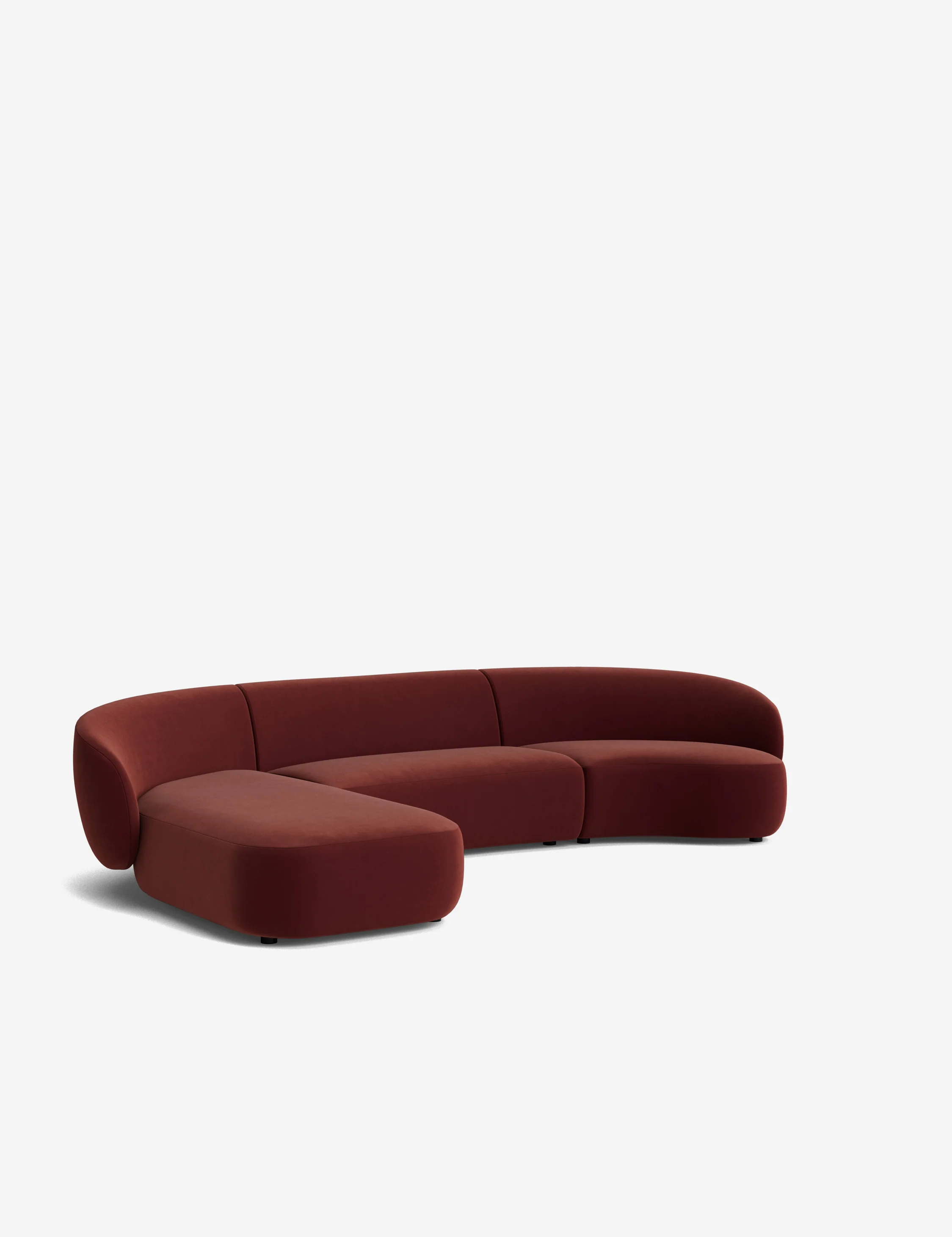 Claret Modular Chaise Sectional Sofa - Image 170