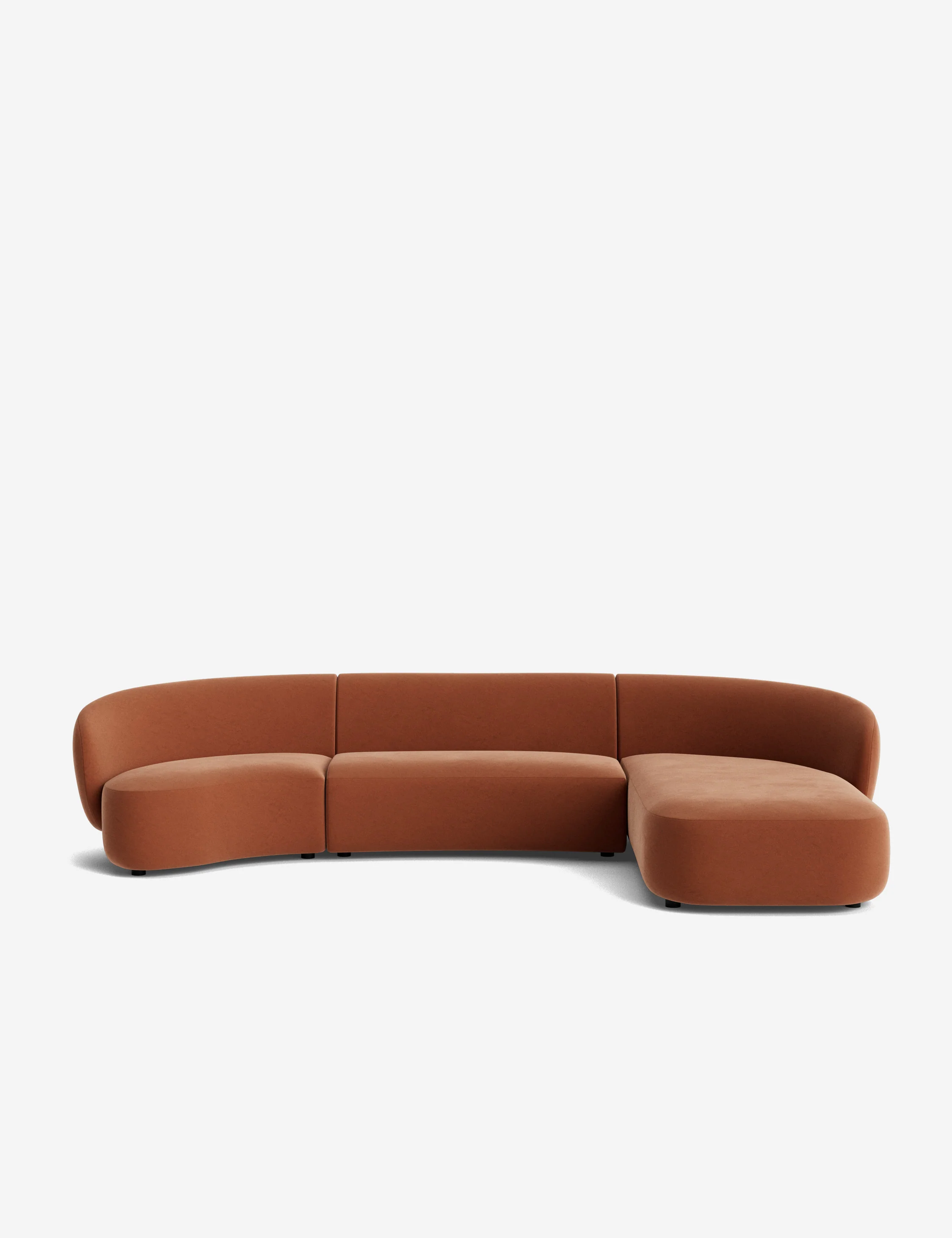Claret Modular Chaise Sectional Sofa - Image 197