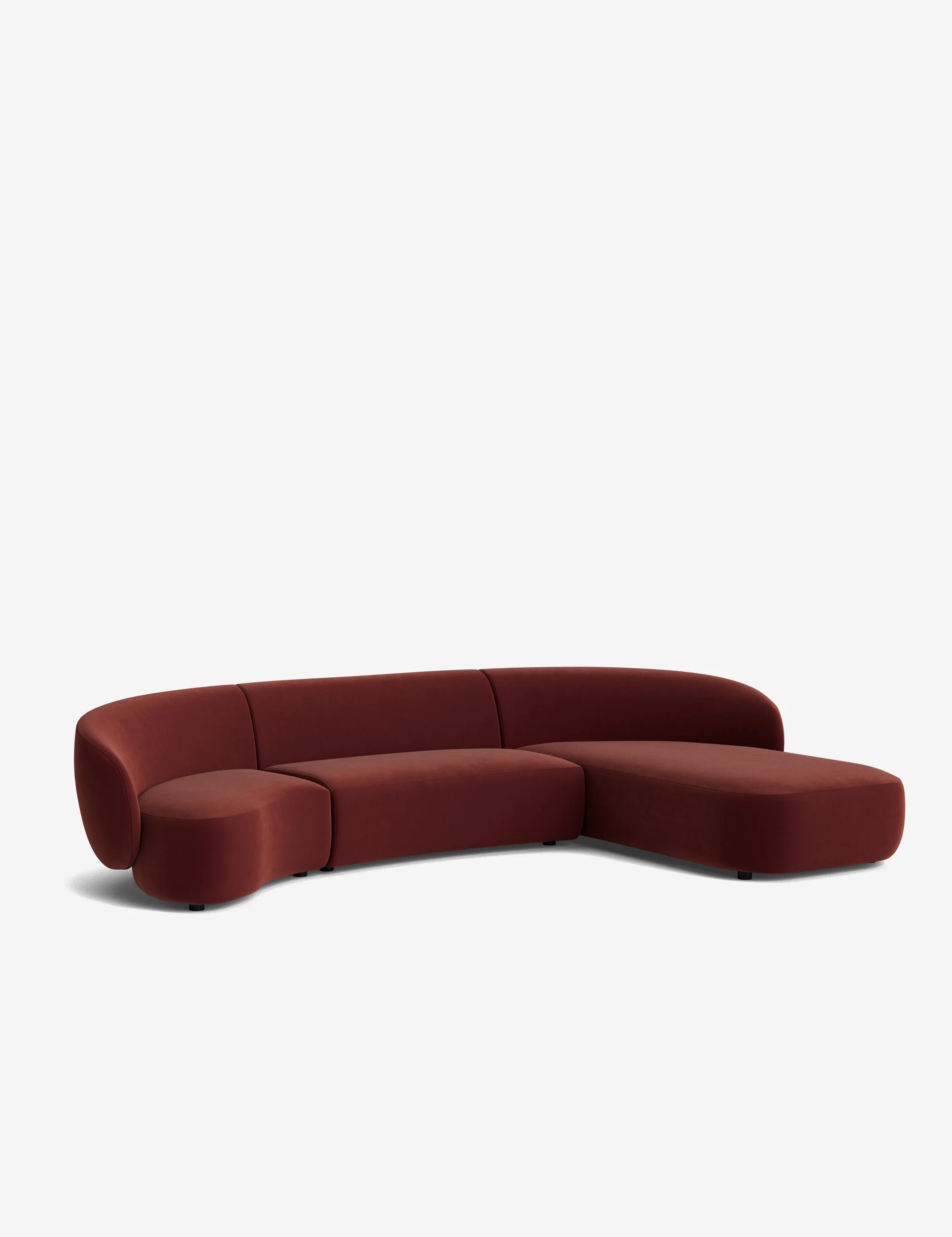 Claret Modular Chaise Sectional Sofa - Image 220
