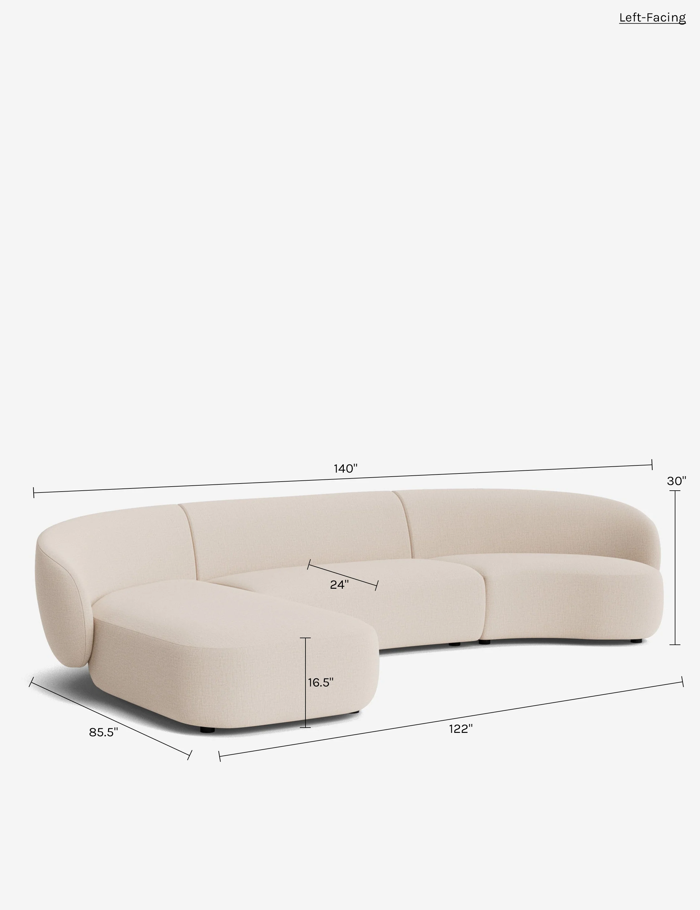 Claret Modular Chaise Sectional Sofa - Image 233