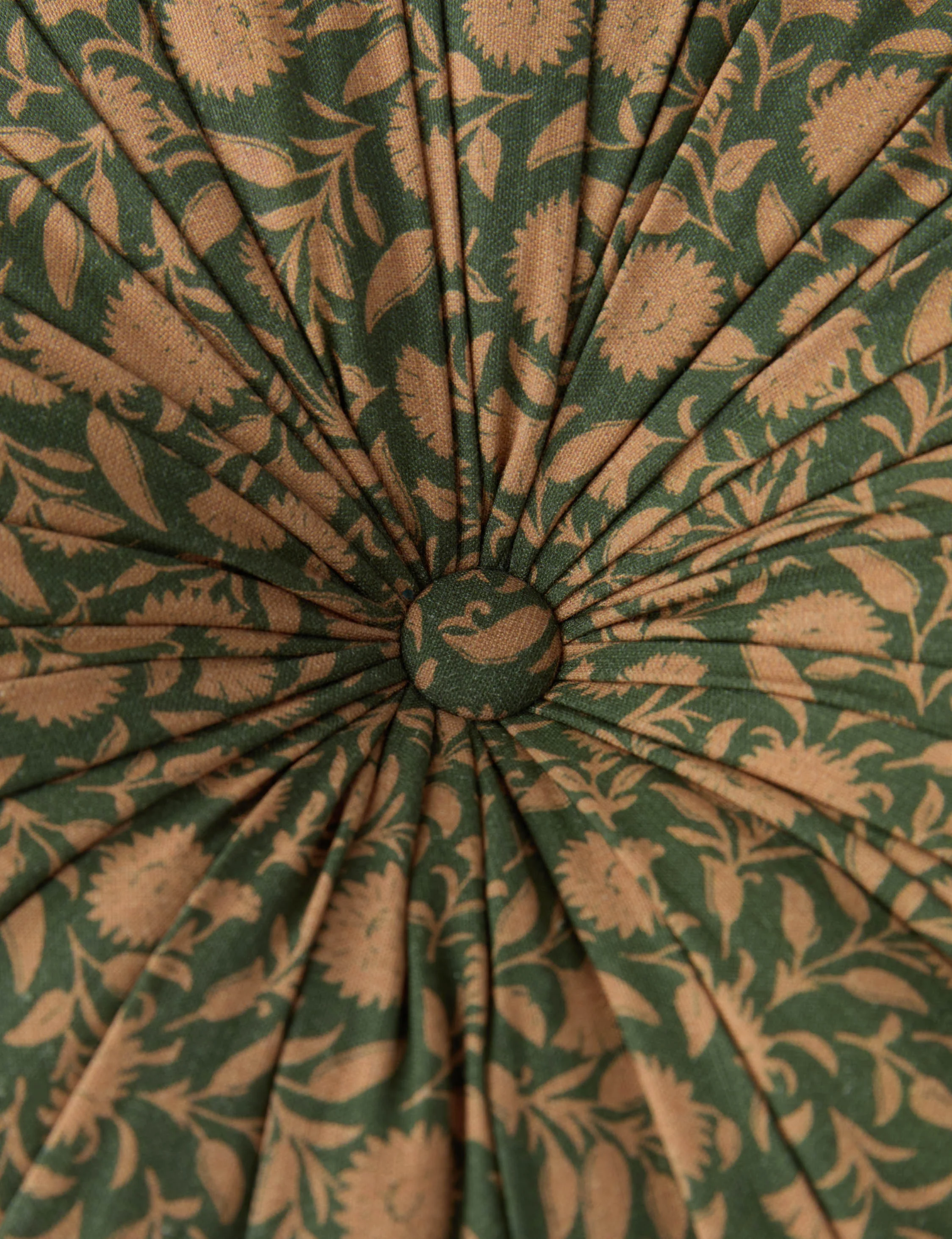 Fransen Linen Cotton Tufted Round Pillow - Image 7