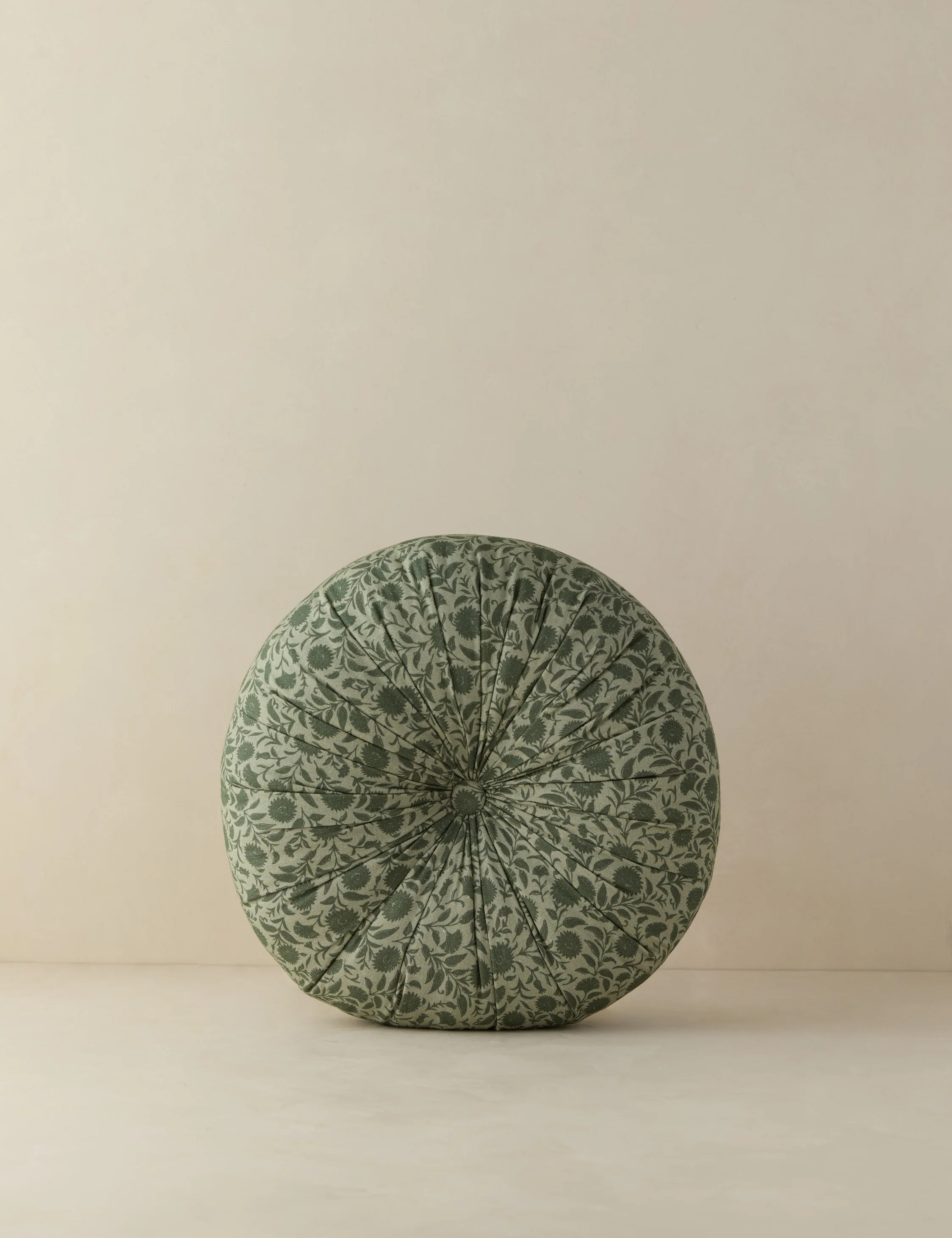 Fransen Linen Cotton Tufted Round Pillow - Image 8