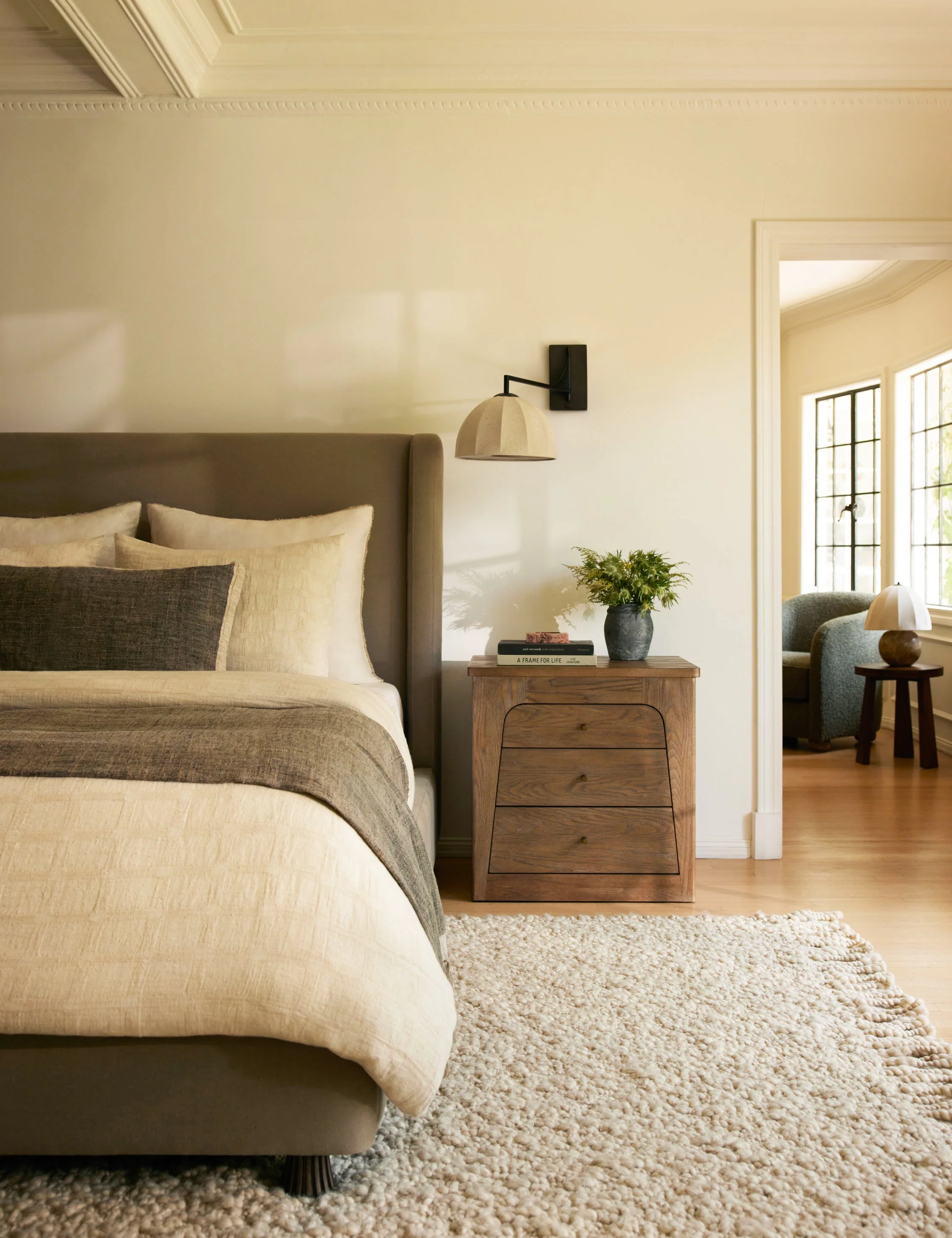 Furin Handwoven Wool Rug Swatch  by DISC Interiors, Cream - Image 4