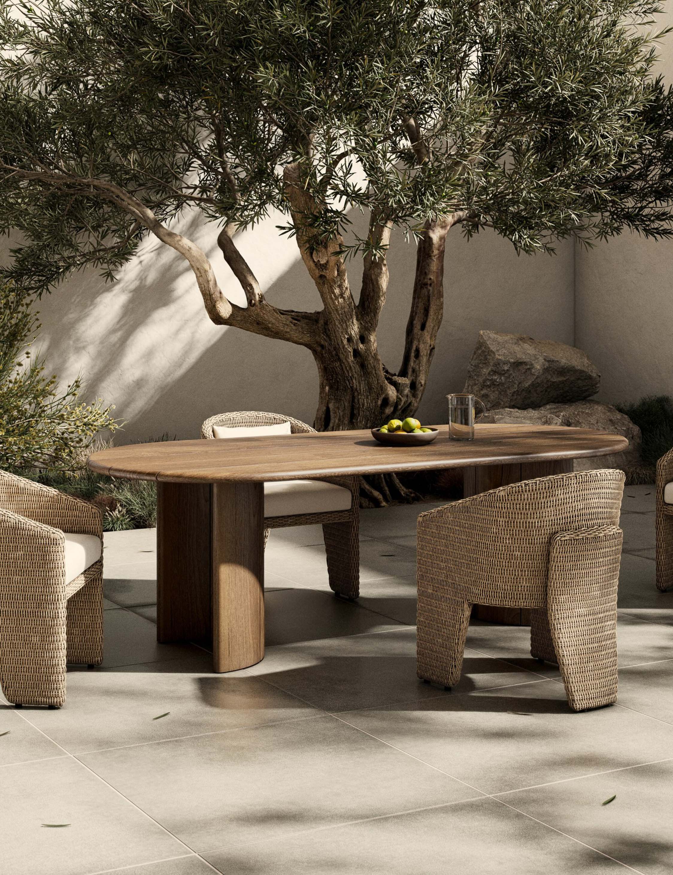 Gilda Outdoor Oval Dining Table - Image 3