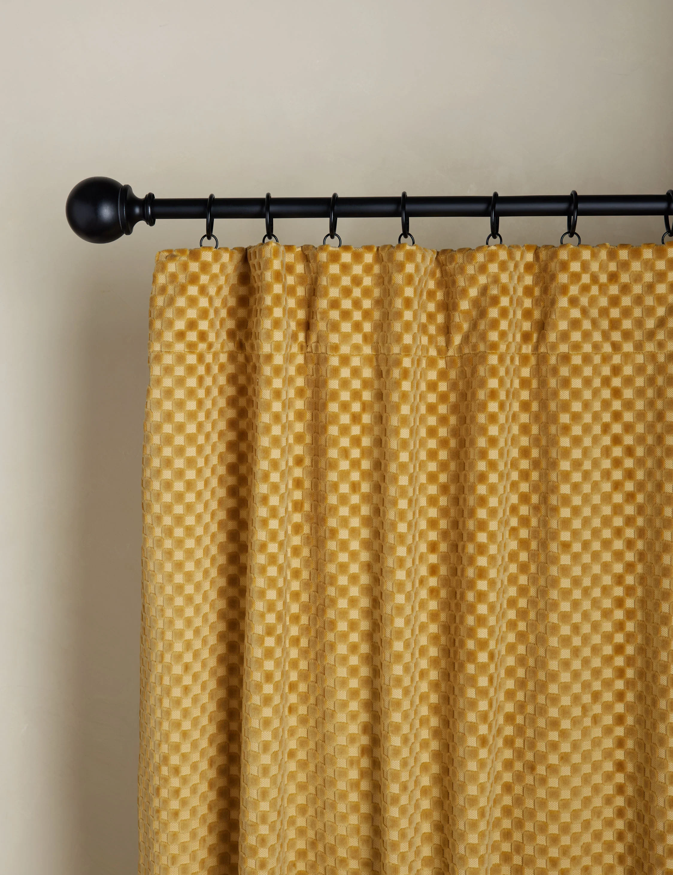 Hi-Lo Checker Velvet Curtain Panel By Sarah Sherman Samuel - Image 8