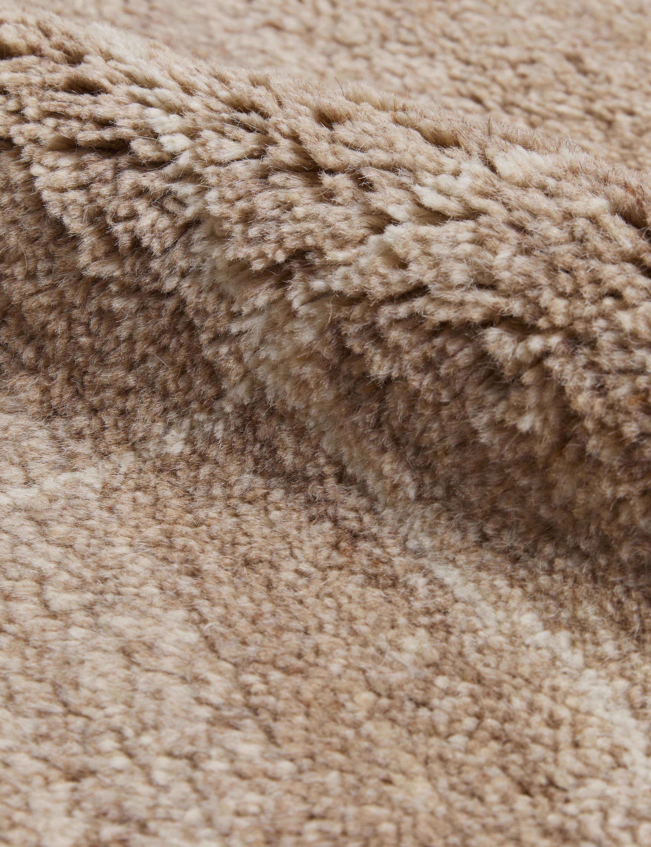 Irregular Grid Hand-Knotted Wool Rug Swatch by Sarah Sherman Samuel, Sandstone - Image 2