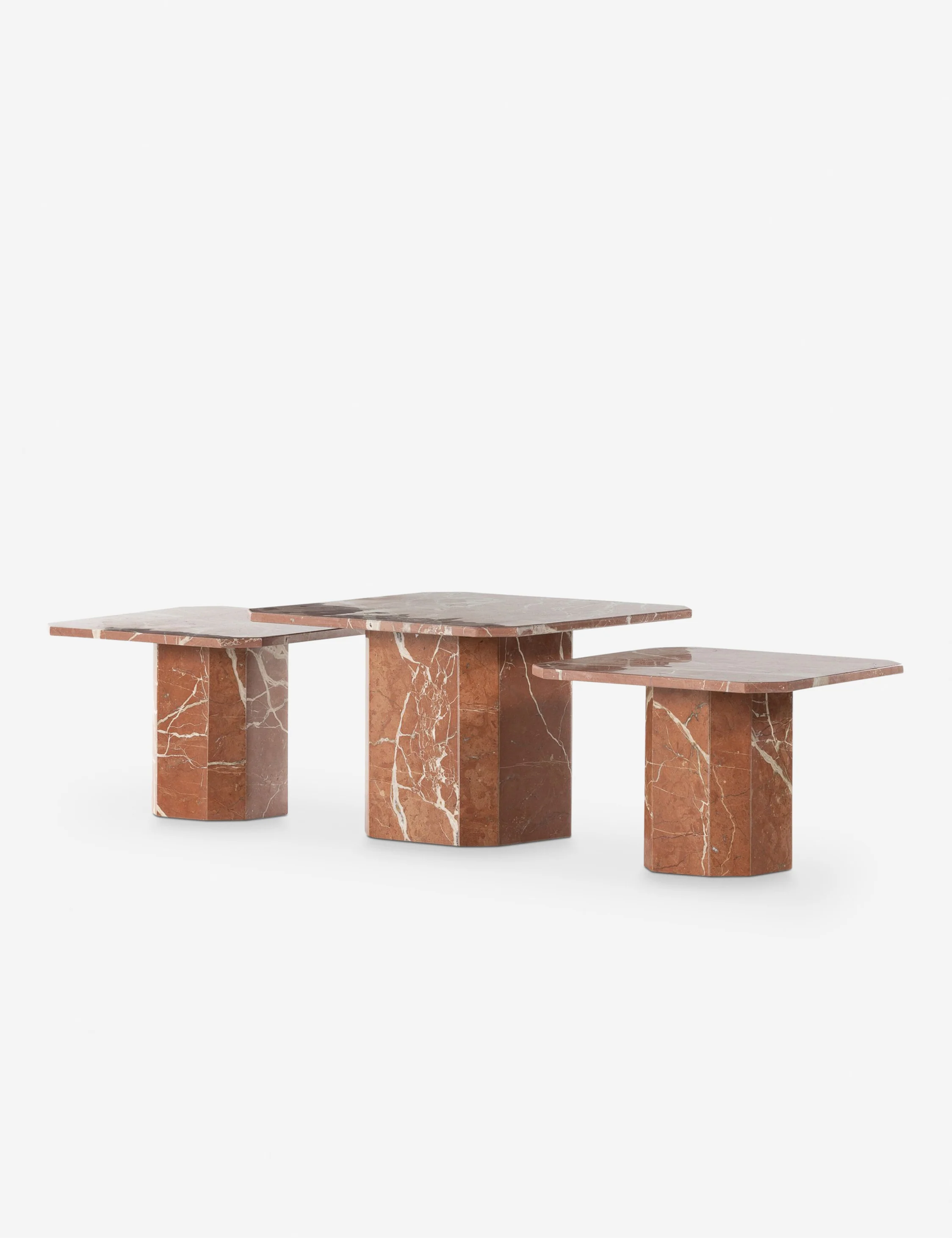 Linari Marble Nesting Coffee Table (Set of 3) - Image 2