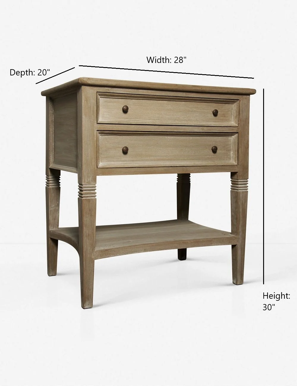 Luna 2 Drawer Nightstand - Image 13