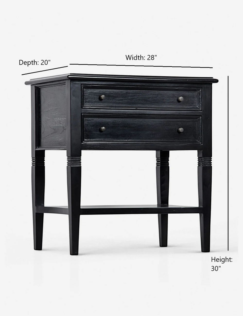 Luna 2 Drawer Nightstand - Image 9