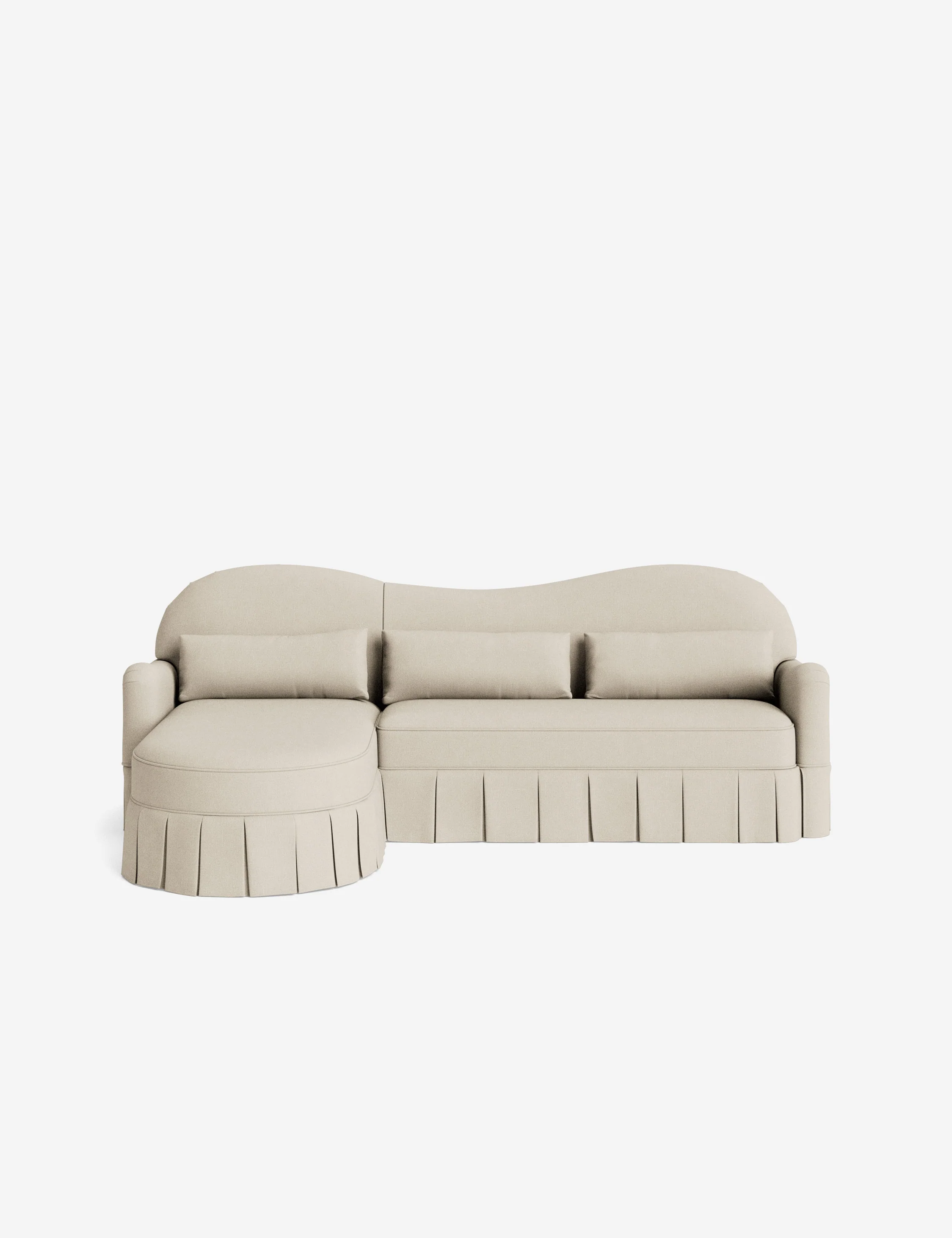 Middleton Skirted Chaise Sectional Sofa by Ginny Macdonald - Image 106