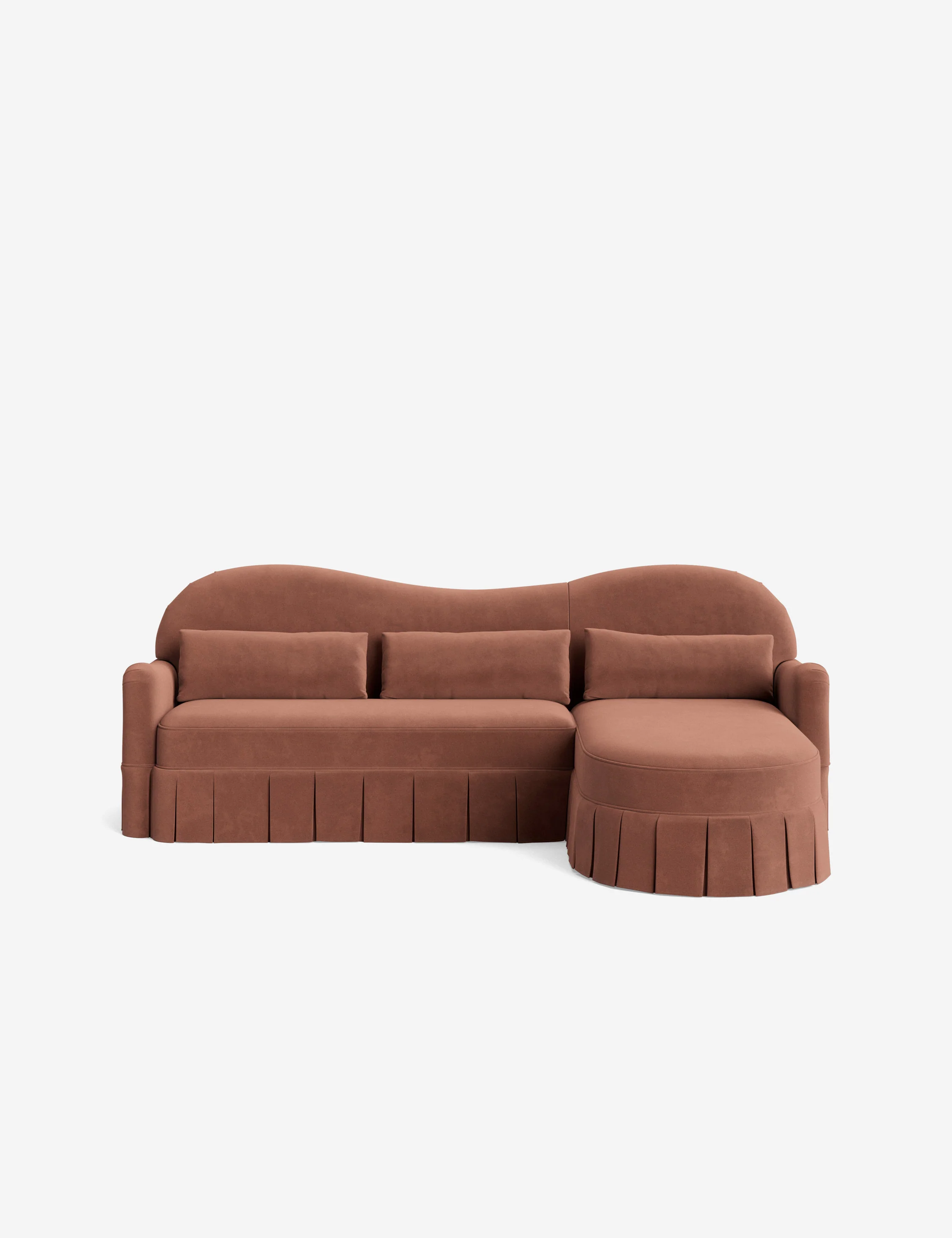 Middleton Skirted Chaise Sectional Sofa by Ginny Macdonald - Image 121