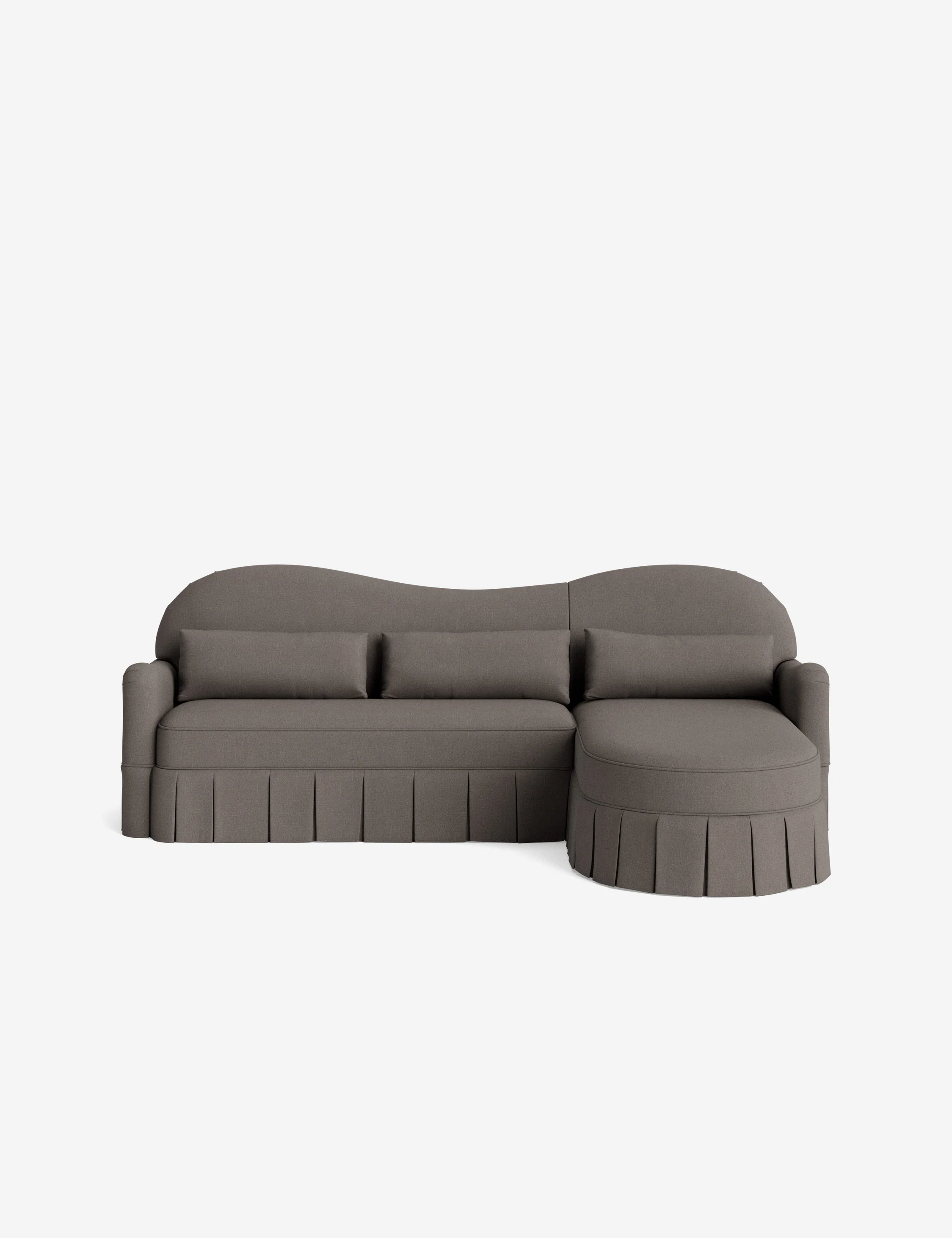Middleton Skirted Chaise Sectional Sofa by Ginny Macdonald - Image 123