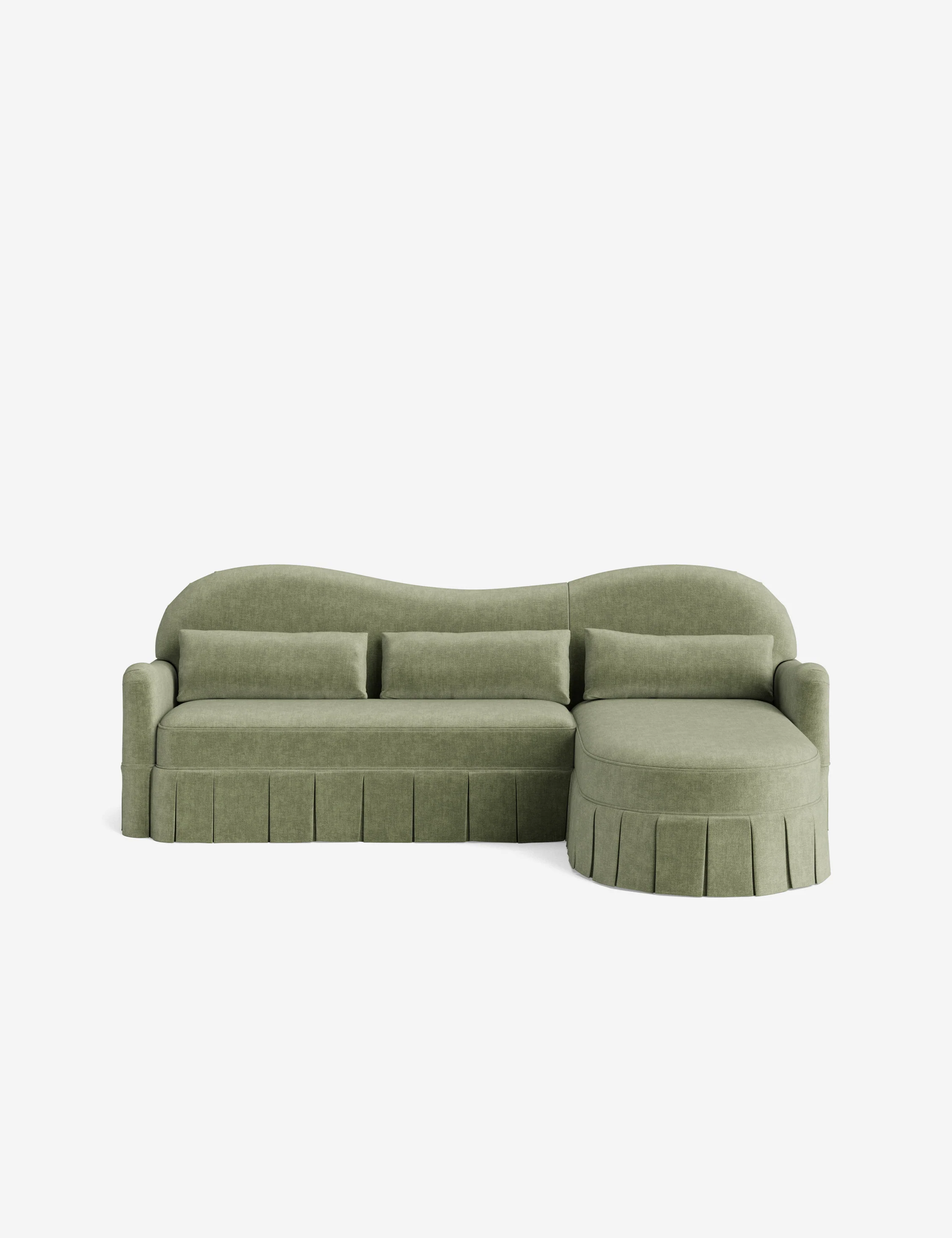 Middleton Skirted Chaise Sectional Sofa by Ginny Macdonald - Image 138