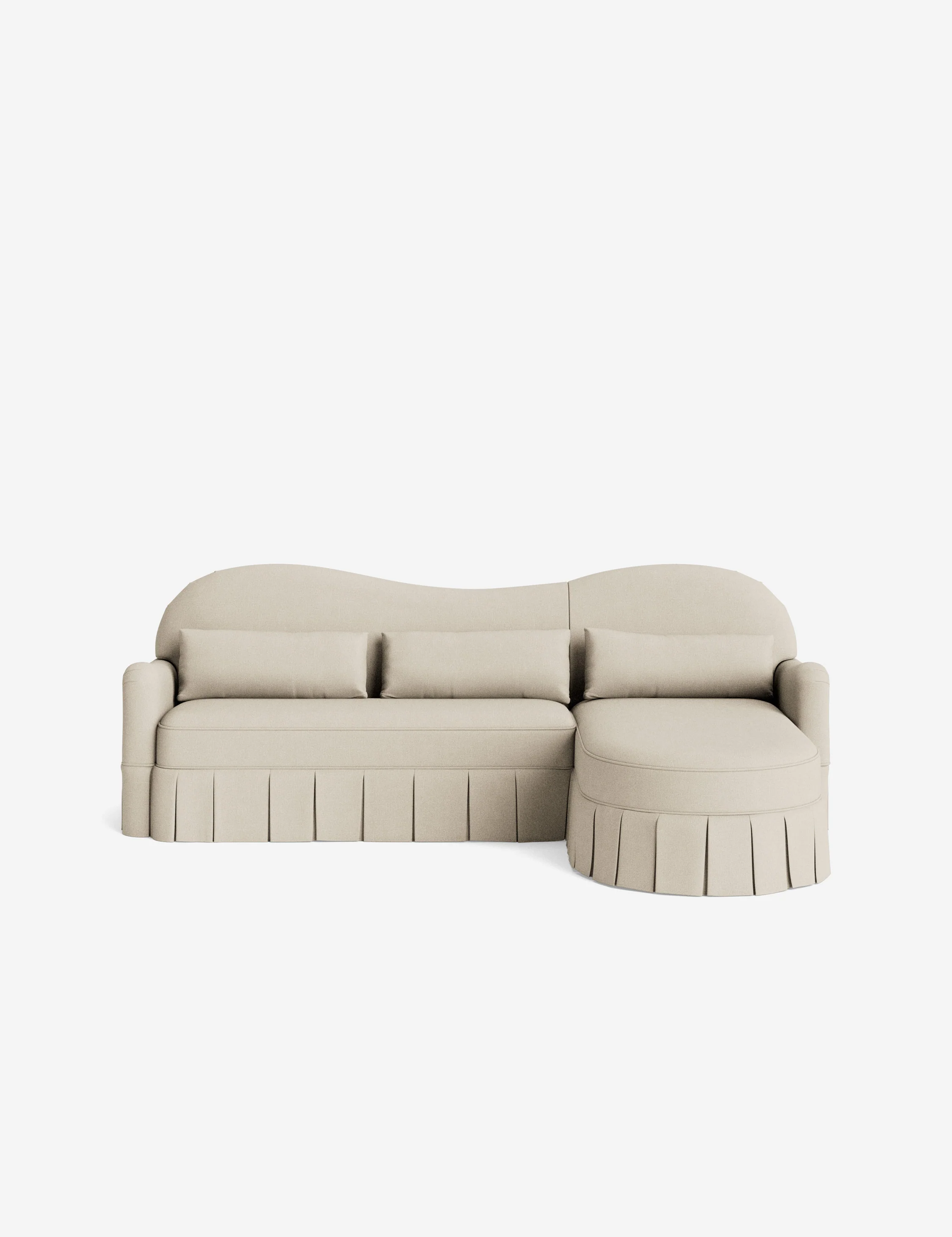 Middleton Skirted Chaise Sectional Sofa by Ginny Macdonald - Image 139
