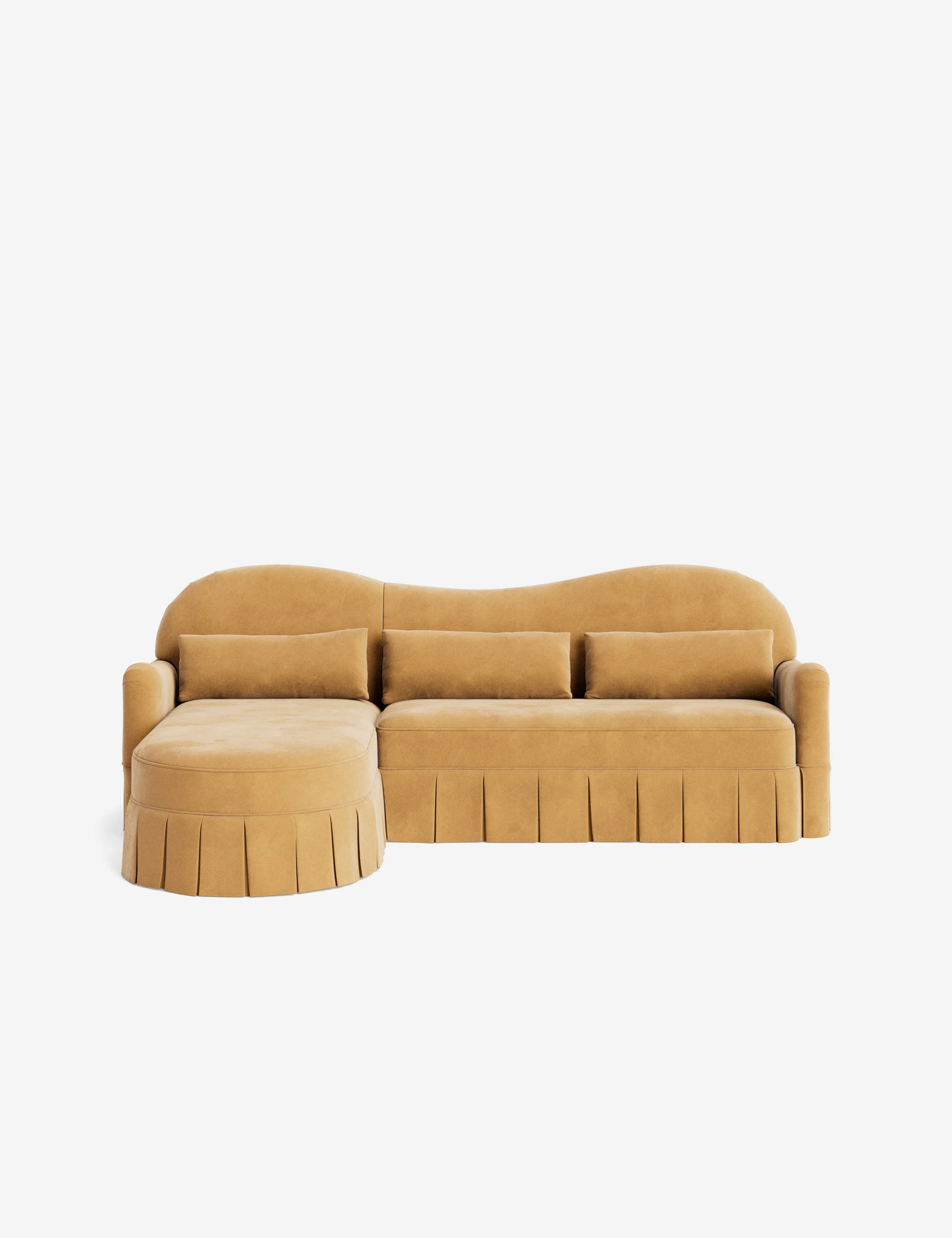 Middleton Skirted Chaise Sectional Sofa by Ginny Macdonald - Image 55