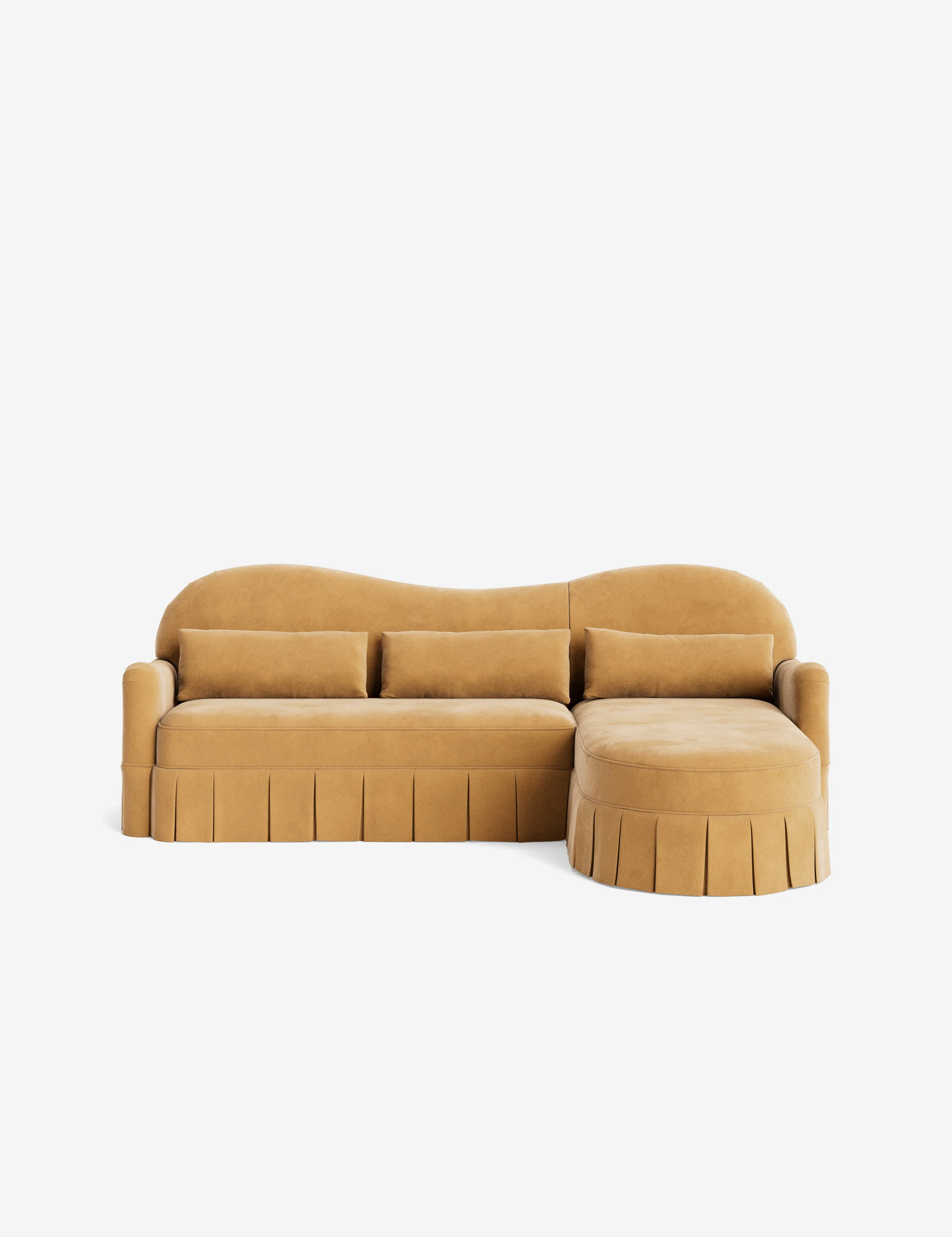 Middleton Skirted Chaise Sectional Sofa by Ginny Macdonald - Image 56