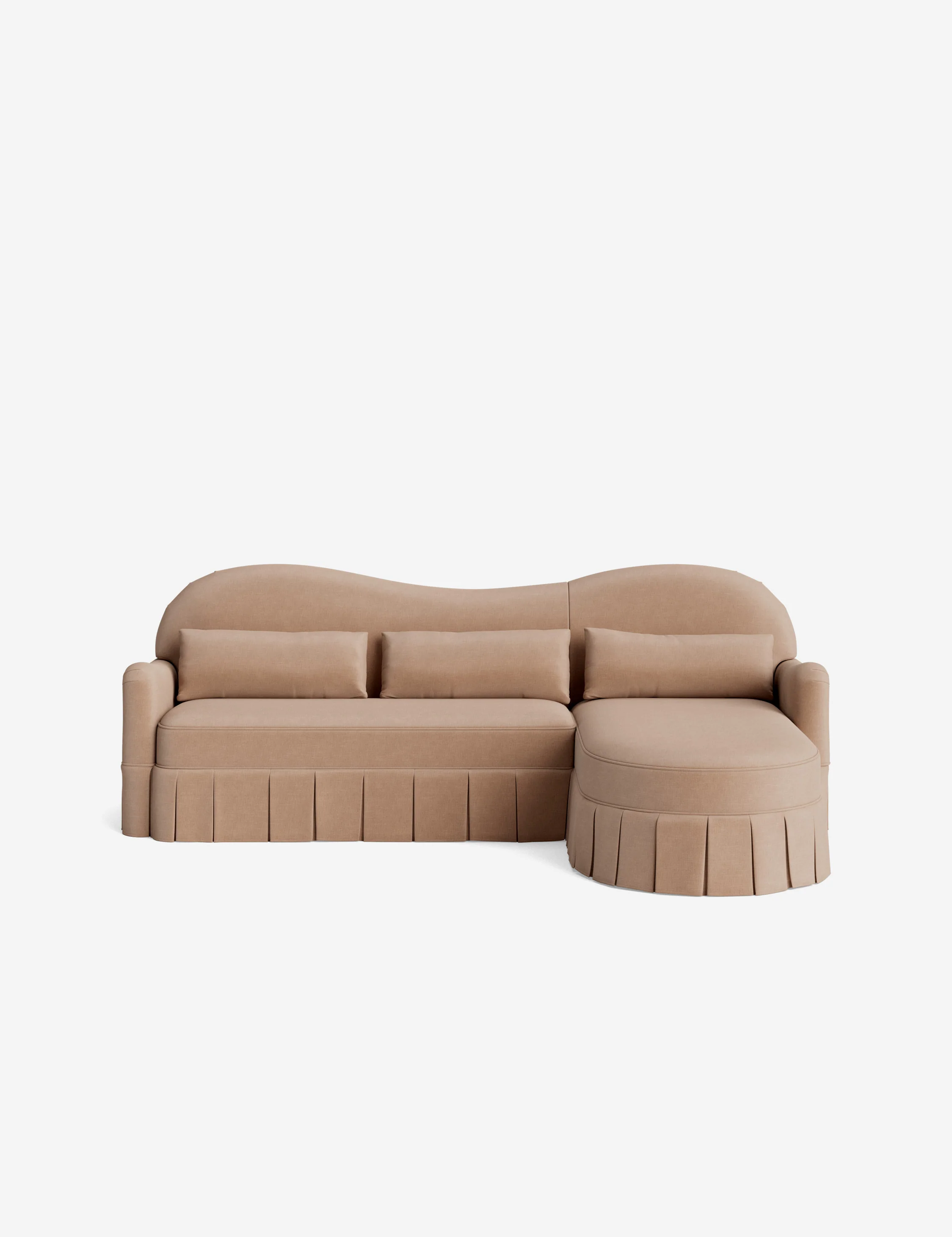 Middleton Skirted Chaise Sectional Sofa by Ginny Macdonald - Image 58