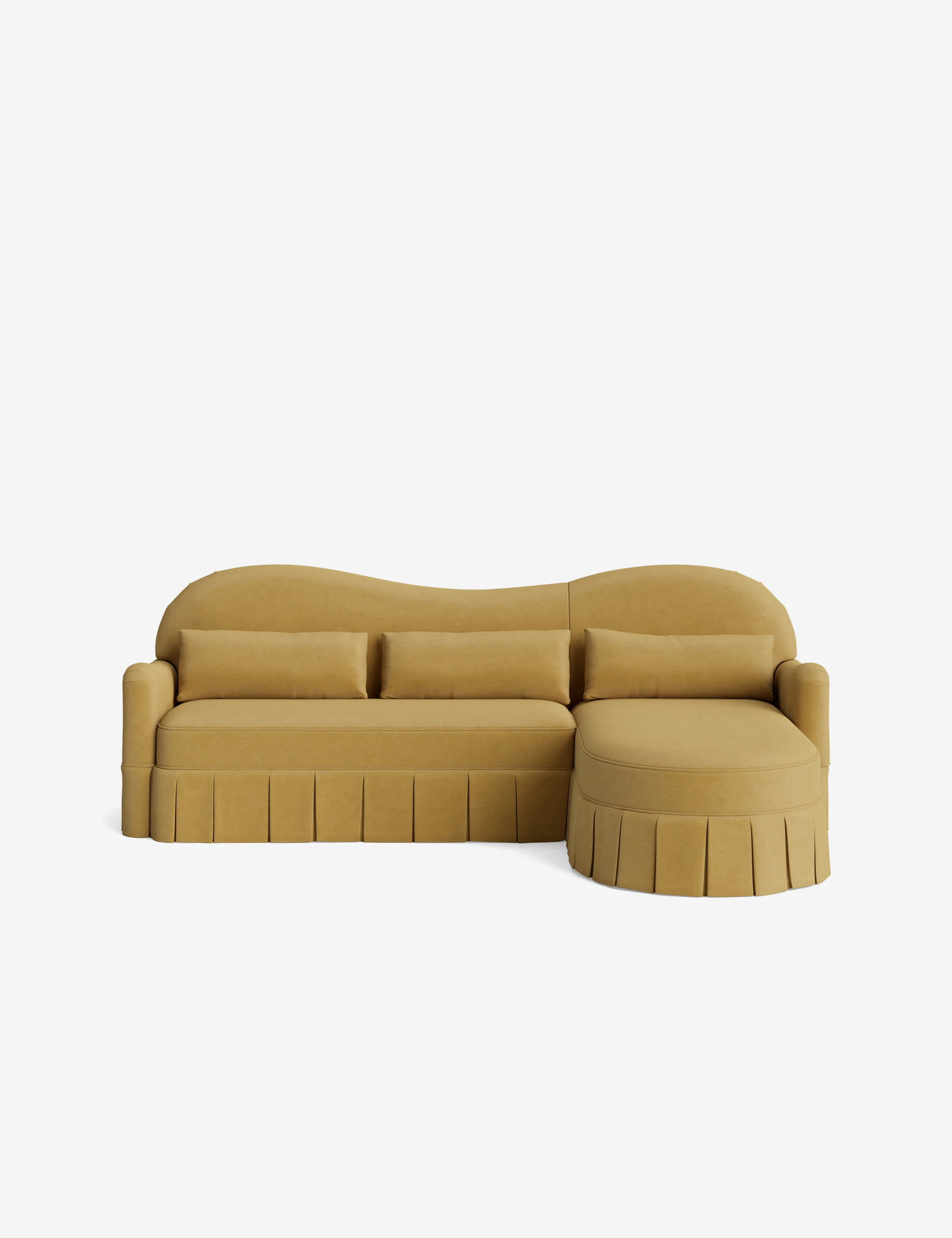 Middleton Skirted Chaise Sectional Sofa by Ginny Macdonald - Image 66