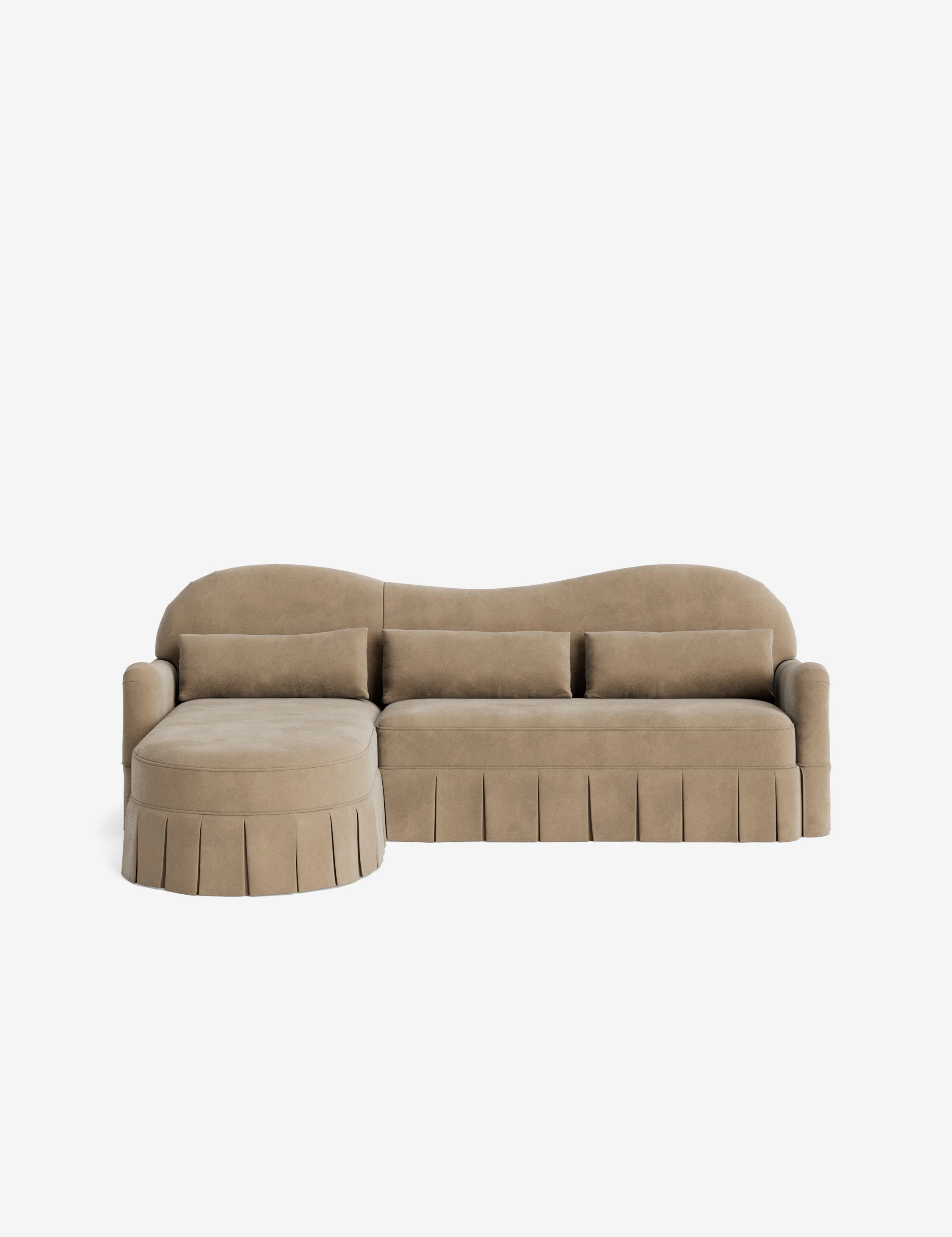 Middleton Skirted Chaise Sectional Sofa by Ginny Macdonald - Image 81