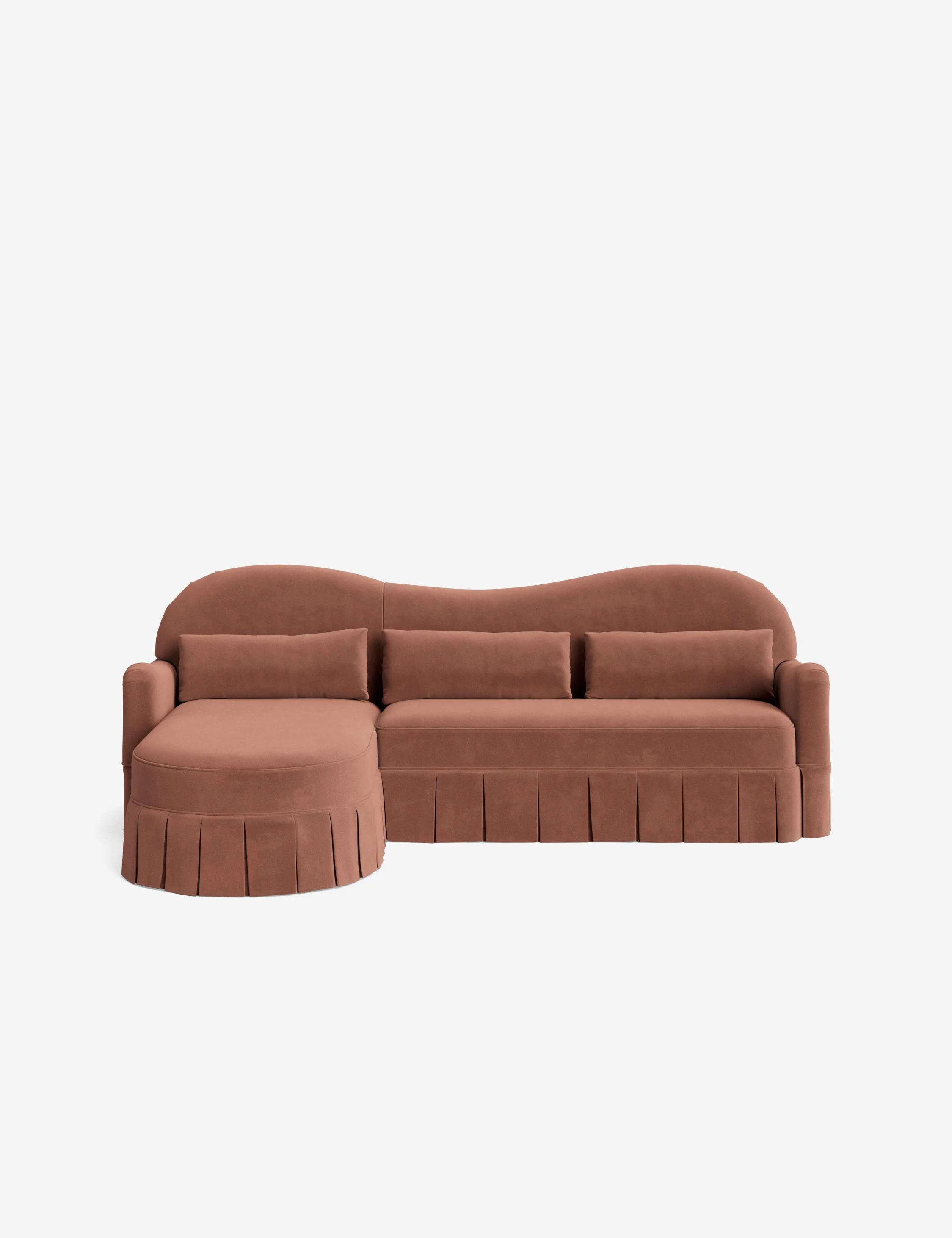 Middleton Skirted Chaise Sectional Sofa by Ginny Macdonald - Image 88