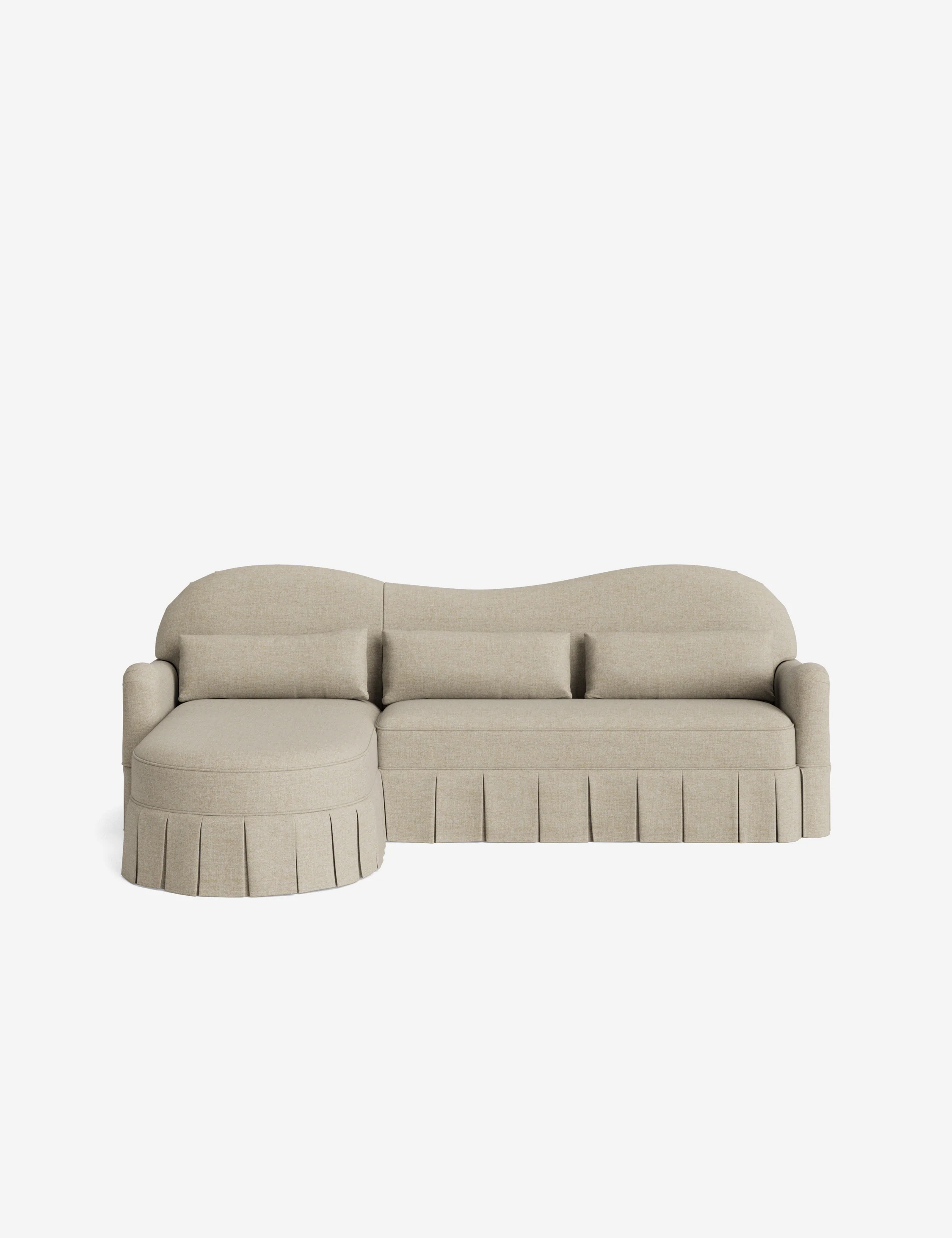 Middleton Skirted Chaise Sectional Sofa by Ginny Macdonald - Image 94