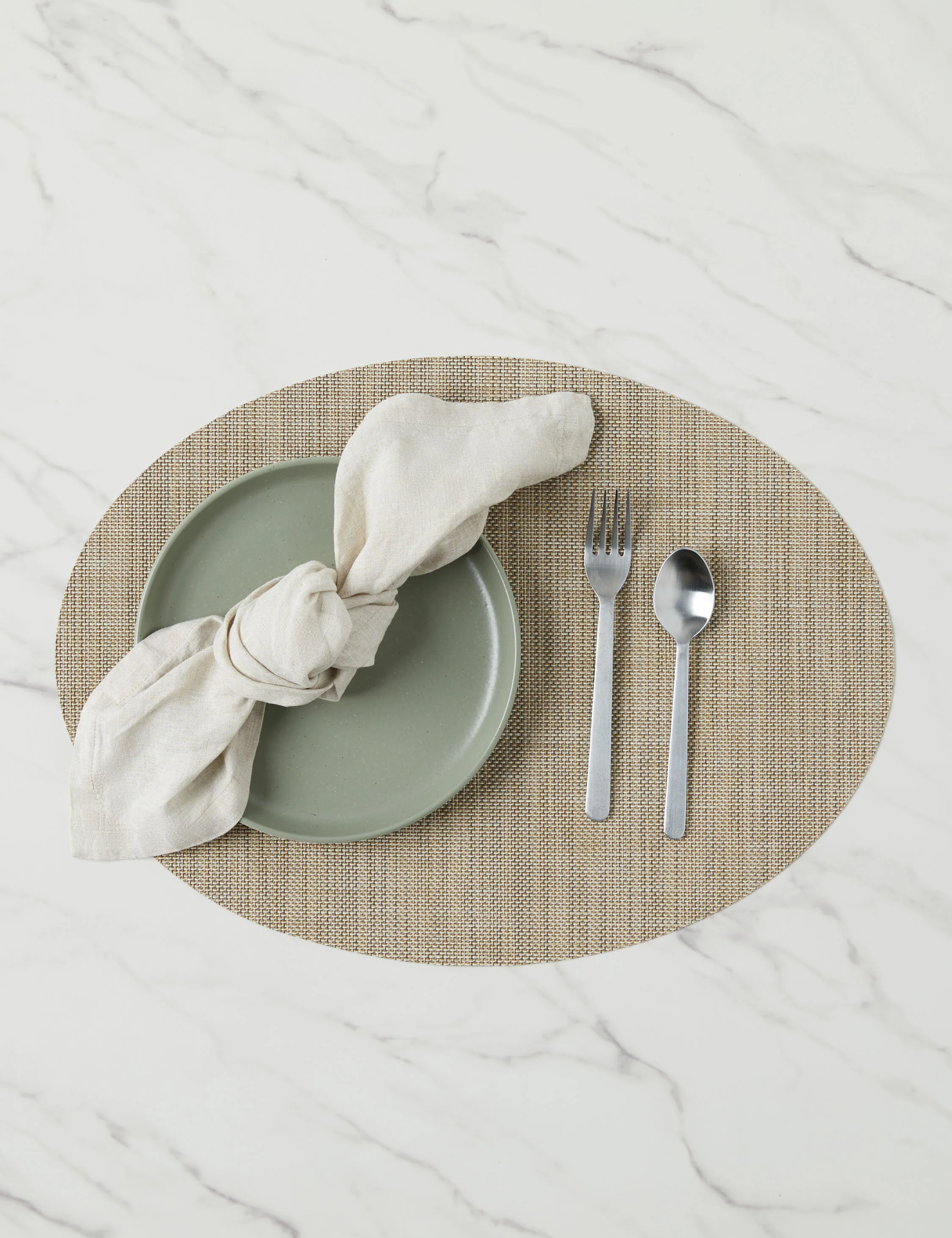 Mini Basketweave Oval Placemat (Set of 4) by Chilewich - Image 13