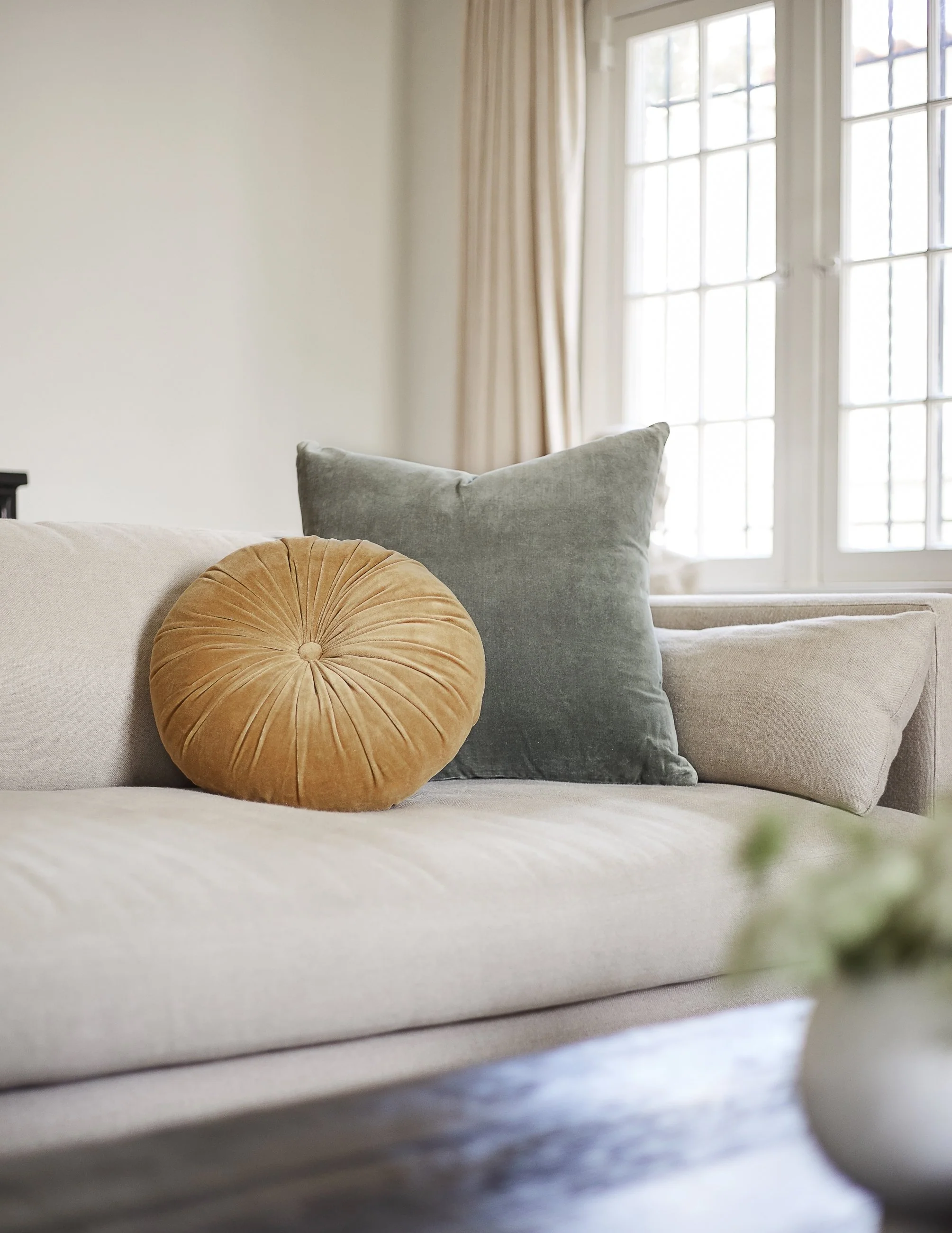 Monroe Velvet Round Pillow - Image 36
