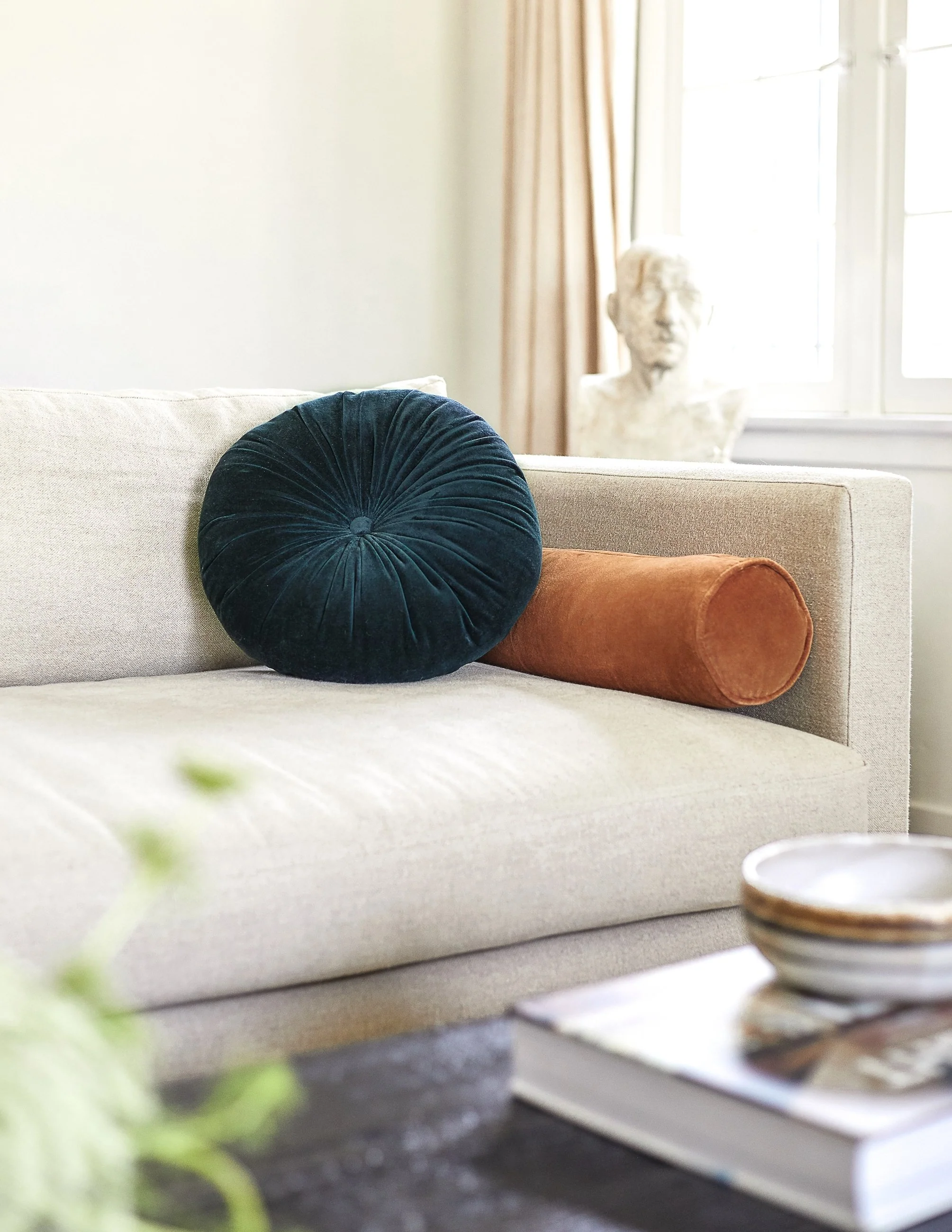Monroe Velvet Round Pillow - Image 42
