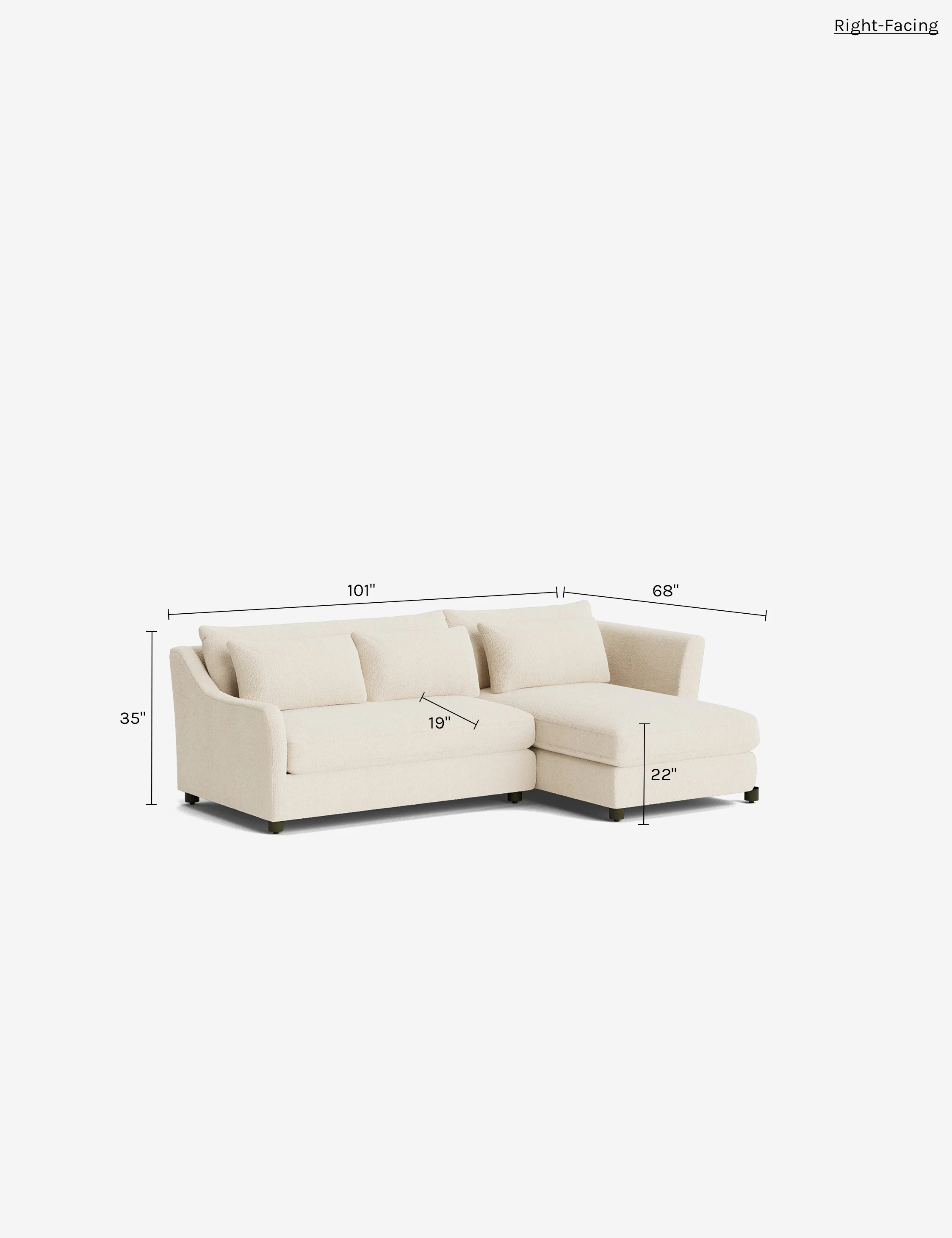 Niven Chaise Sectional Sofa - Image 249