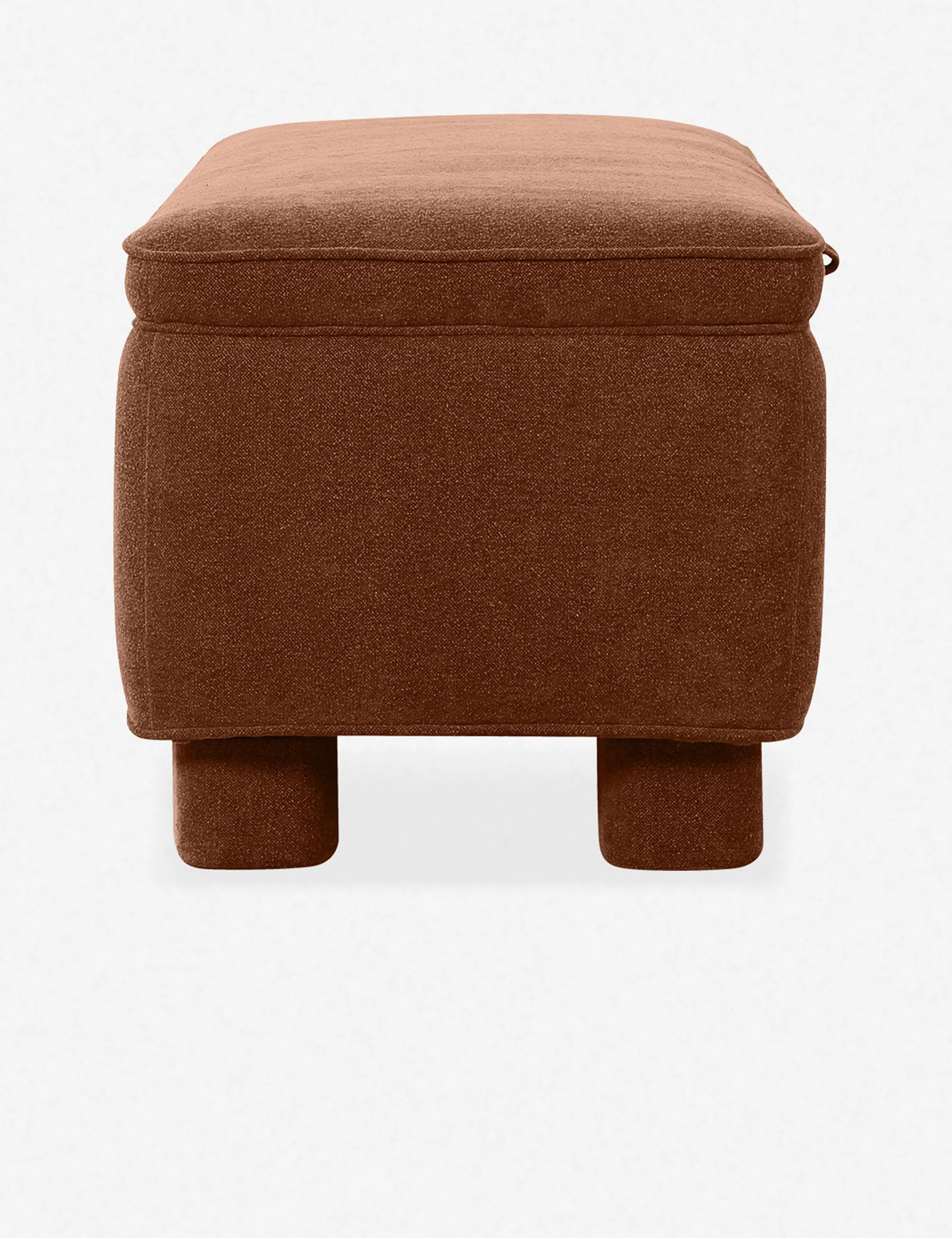 Open Box: Asner Storage Bench, Dark Rust - Image 4