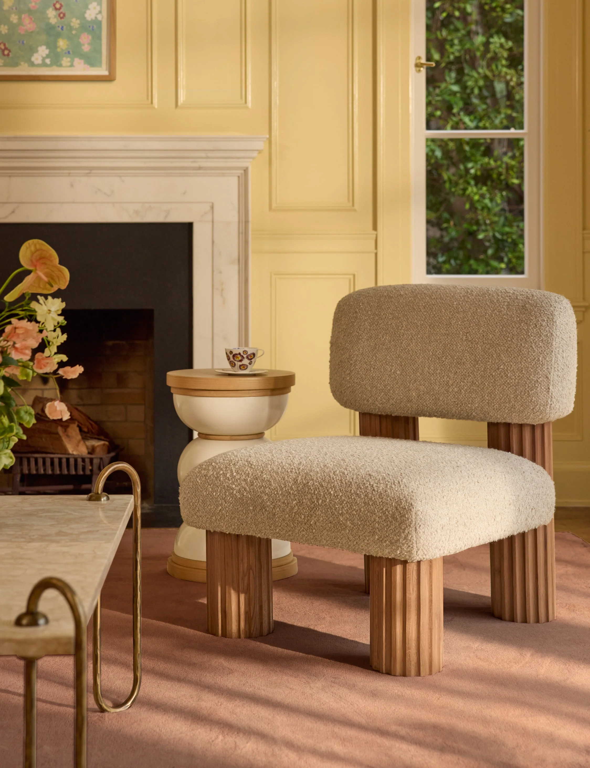 Open Box: Auclair Accent Chair, Tan Boucle - Image 3