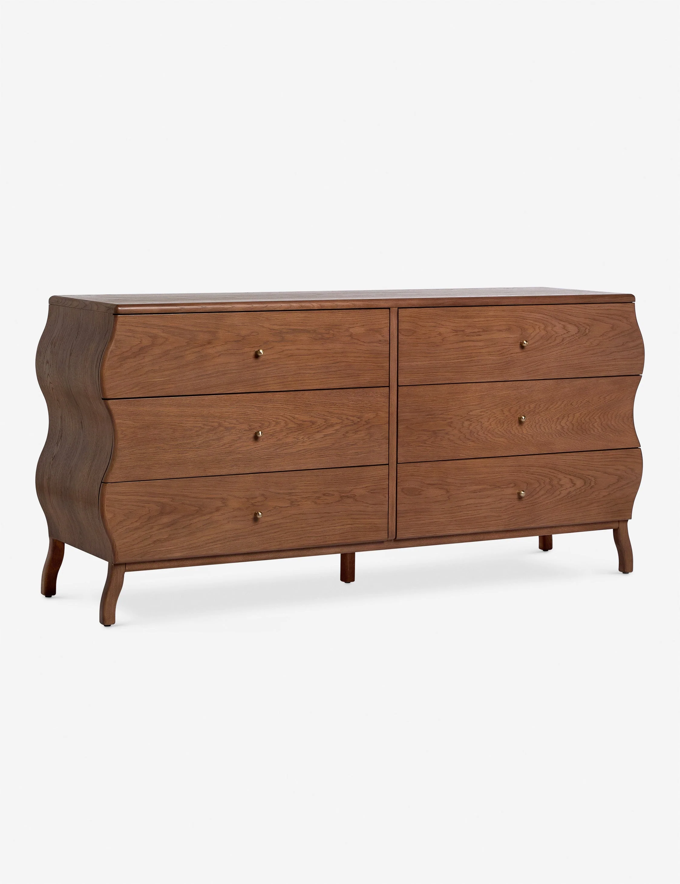 Open Box: Lasya 6-Drawer Dresser, Cool Brown - Image 5