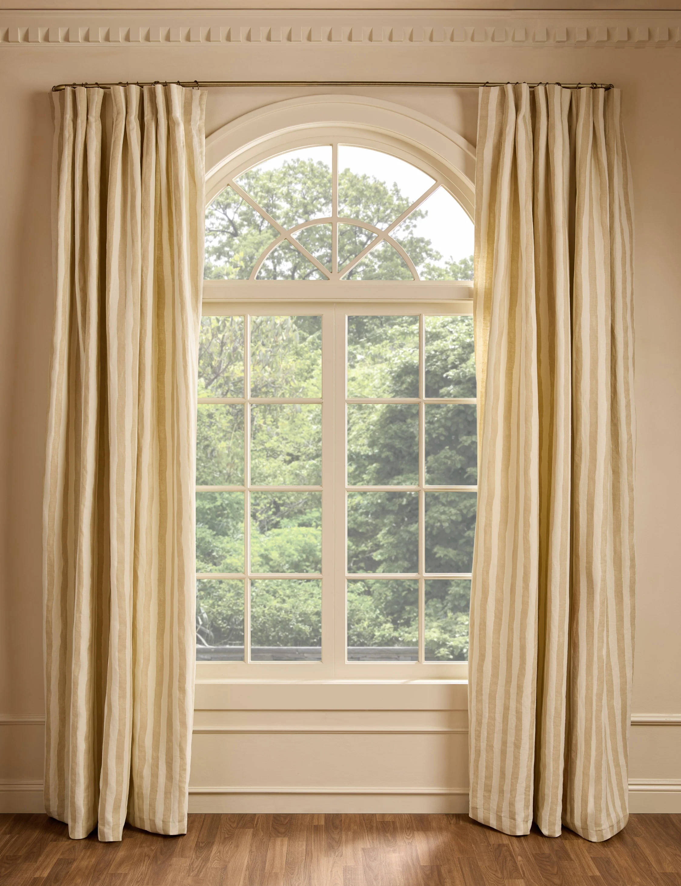 Painterly Stripe Pleated Curtain Panel by Sarah Sherman Samuel - Image 5