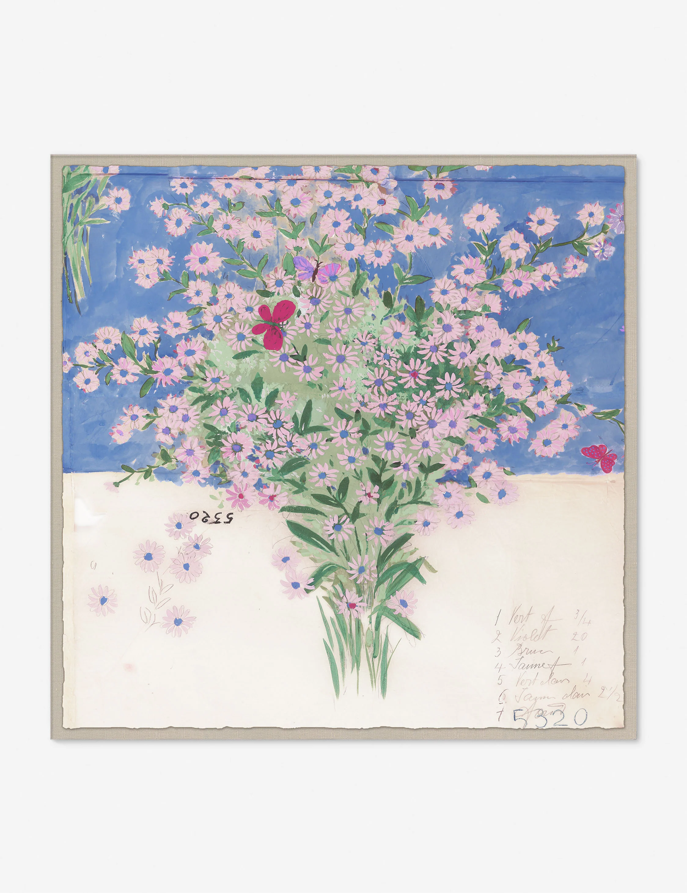 Papillons Et Margeurites Diptych Print by Paule Marrot - Image 6