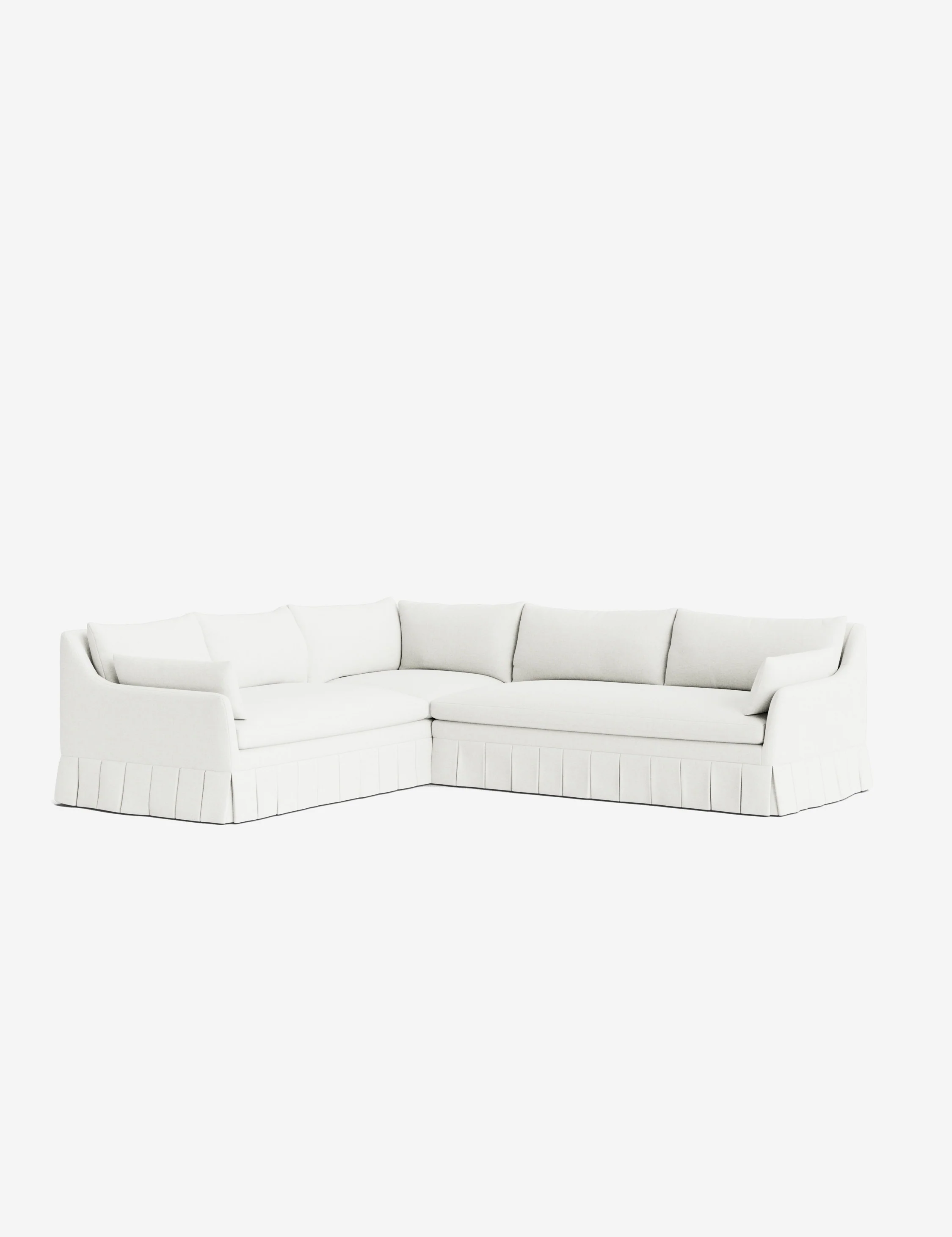 Portola Luxe Depth Pleated Corner Sectional Sofa - Image 106