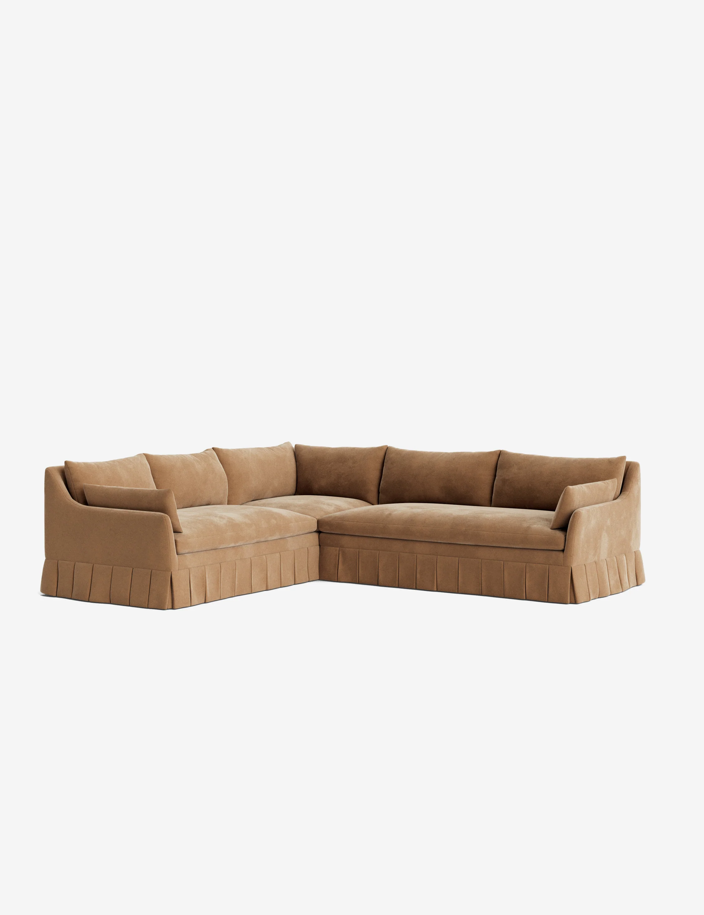 Portola Luxe Depth Pleated Corner Sectional Sofa - Image 12
