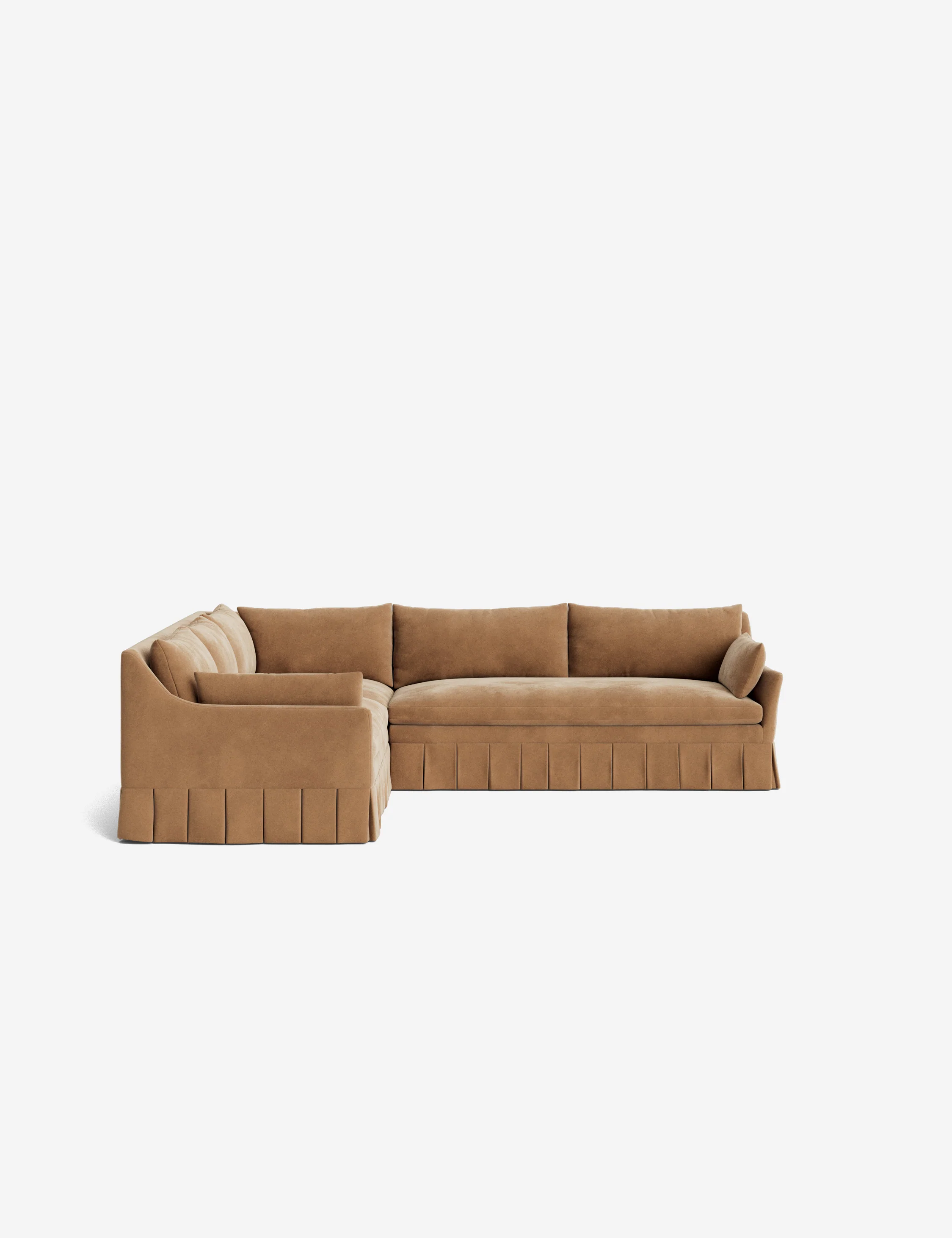 Portola Luxe Depth Pleated Corner Sectional Sofa - Image 13