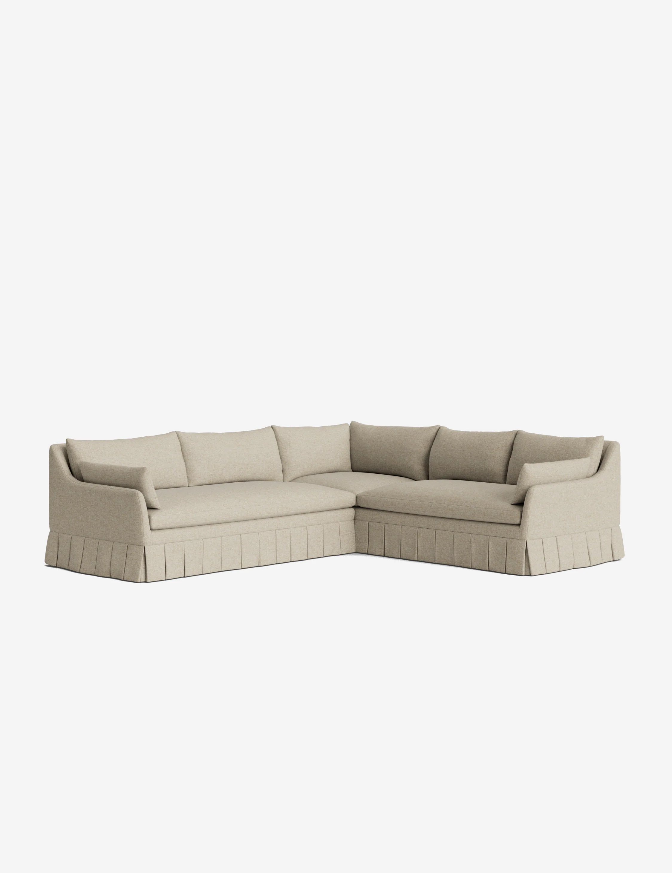 Portola Luxe Depth Pleated Corner Sectional Sofa - Image 136