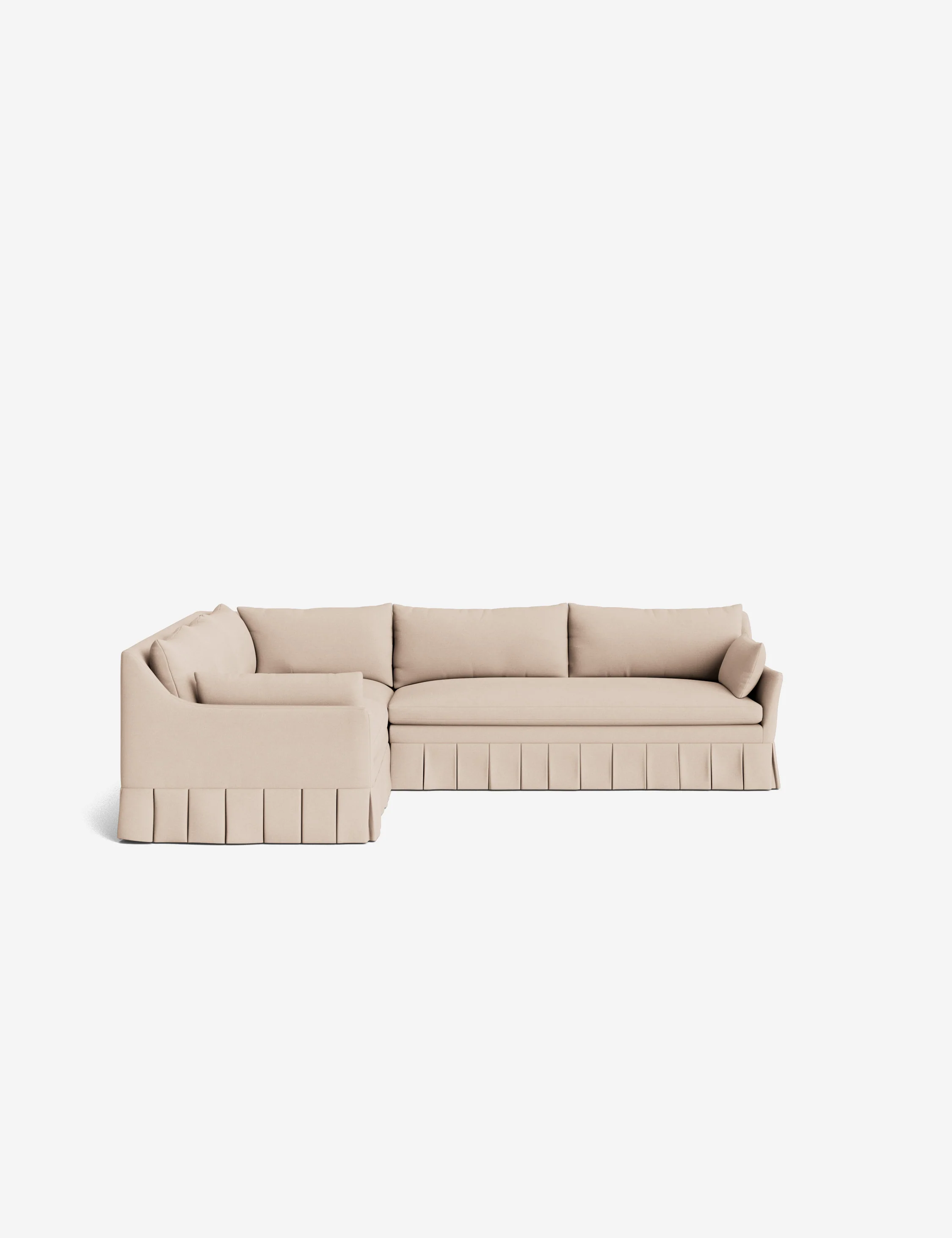 Portola Luxe Depth Pleated Corner Sectional Sofa - Image 28
