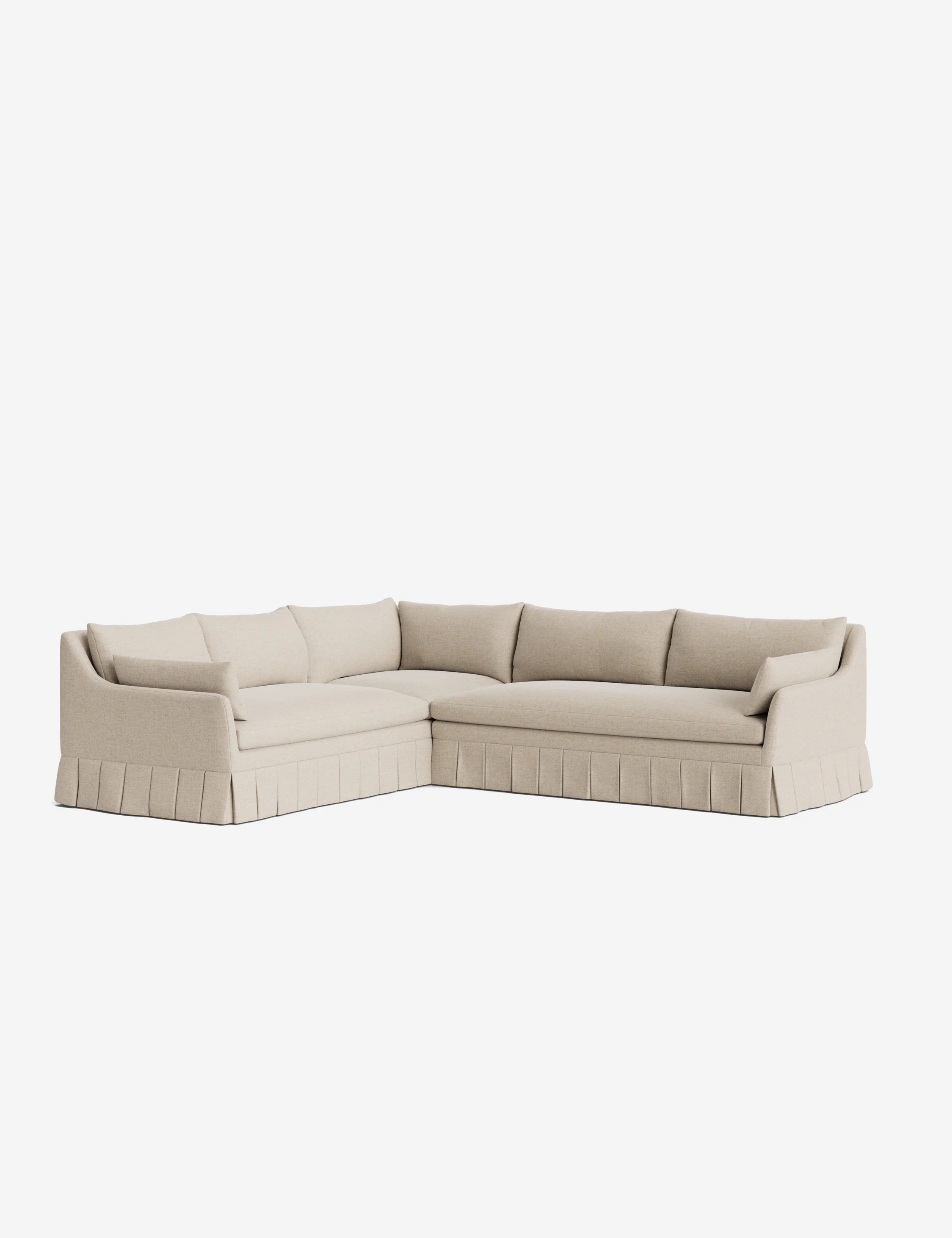 Portola Luxe Depth Pleated Corner Sectional Sofa - Image 30