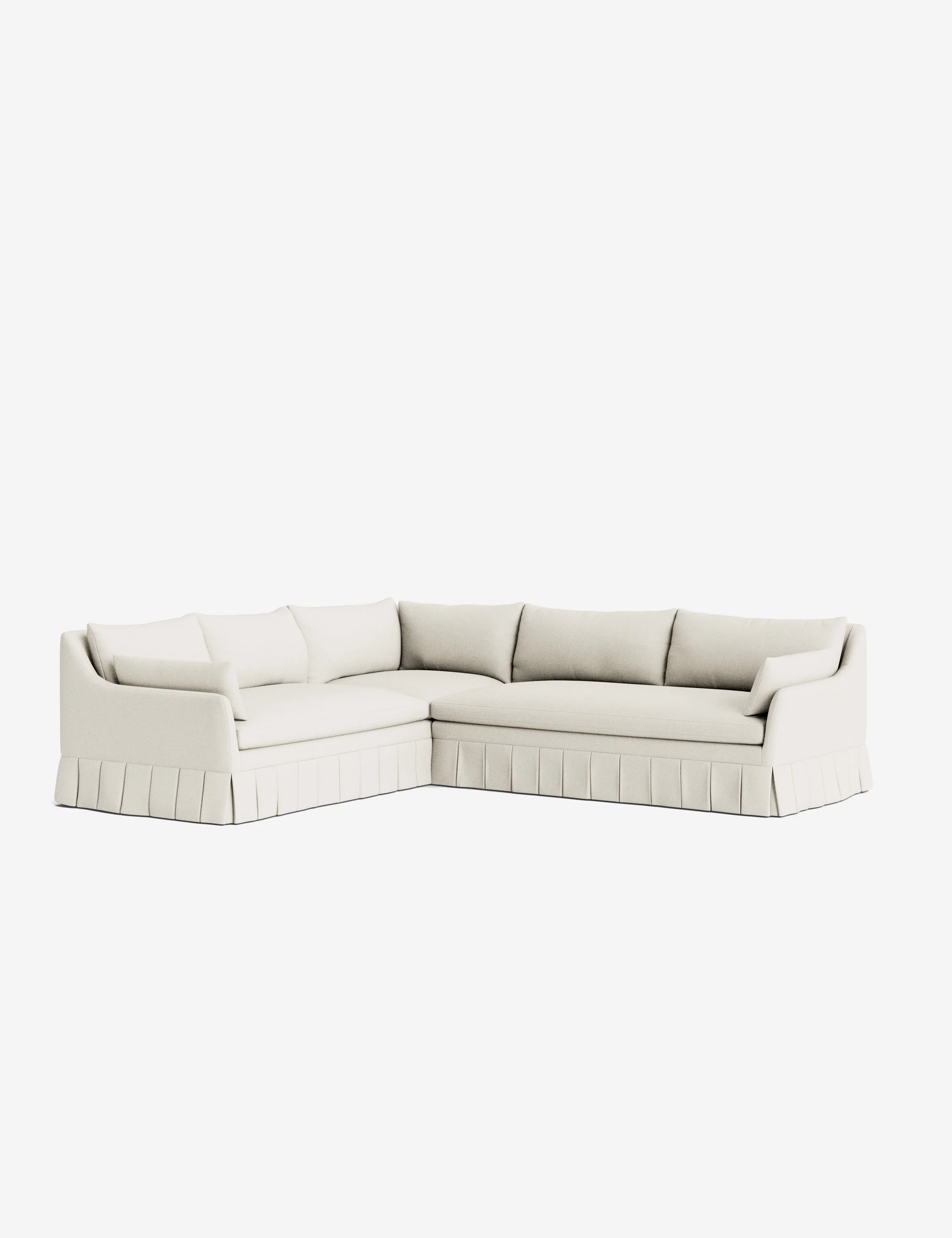 Portola Luxe Depth Pleated Corner Sectional Sofa - Image 36