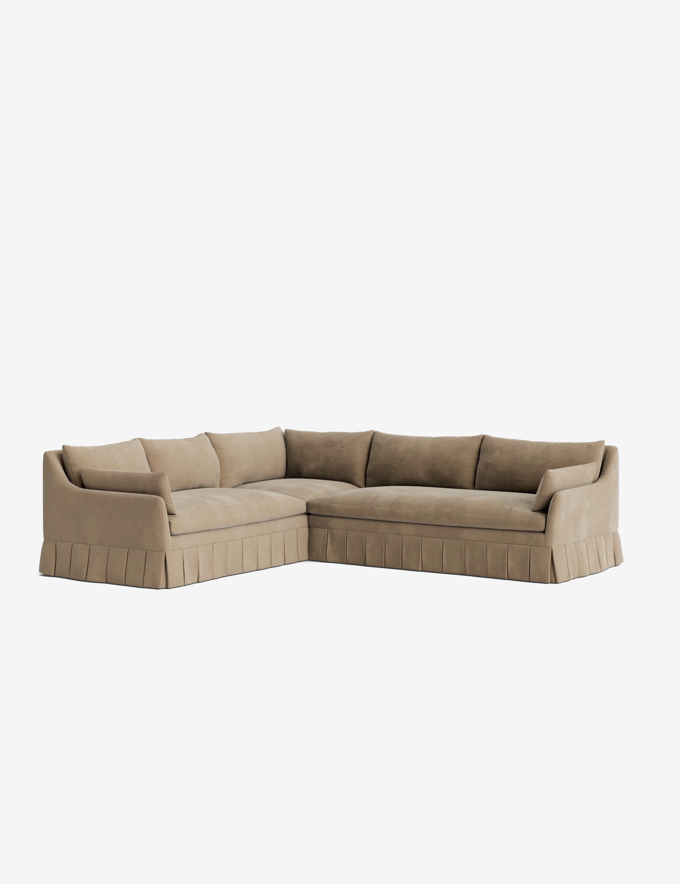 Portola Luxe Depth Pleated Corner Sectional Sofa - Image 39