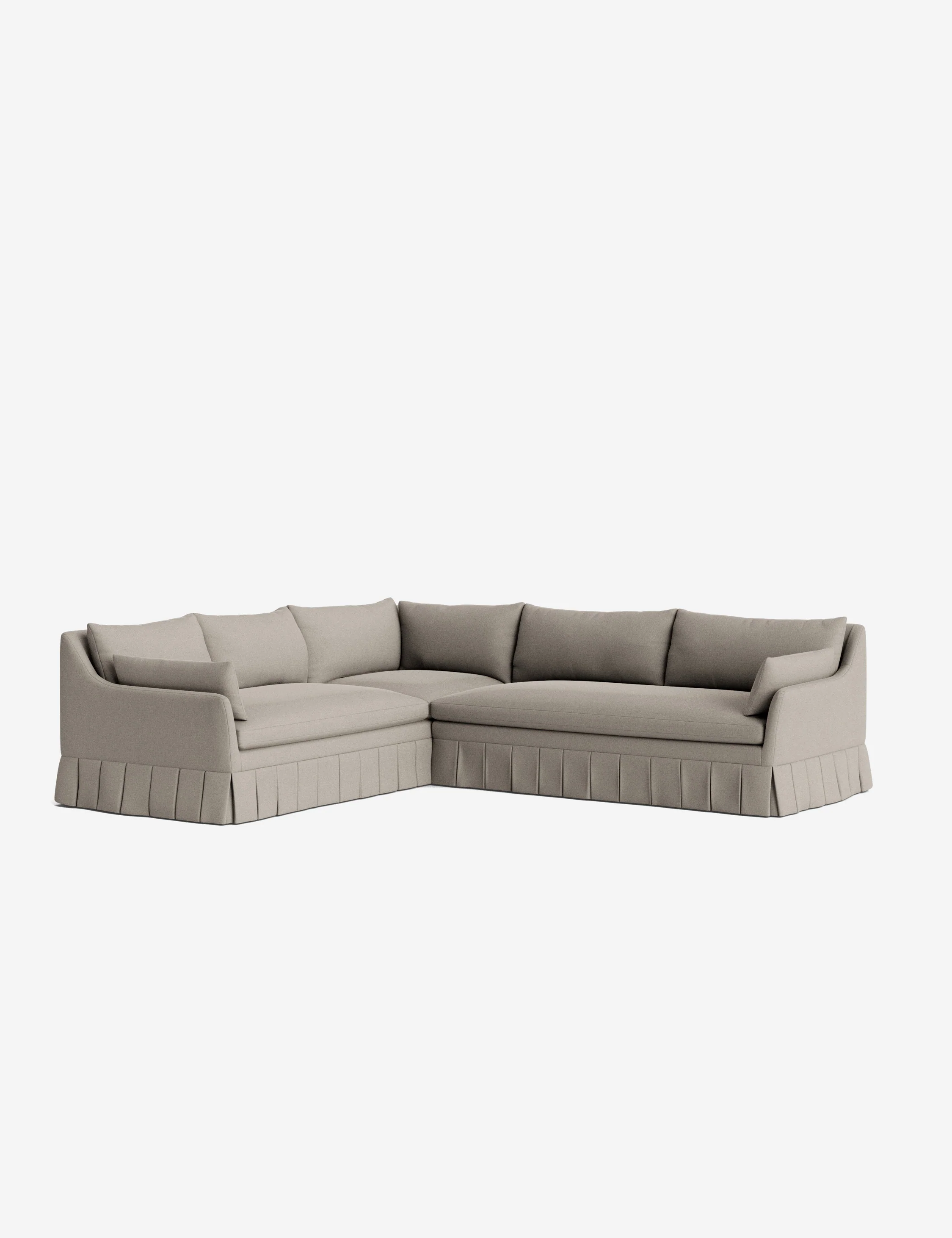 Portola Luxe Depth Pleated Corner Sectional Sofa - Image 45
